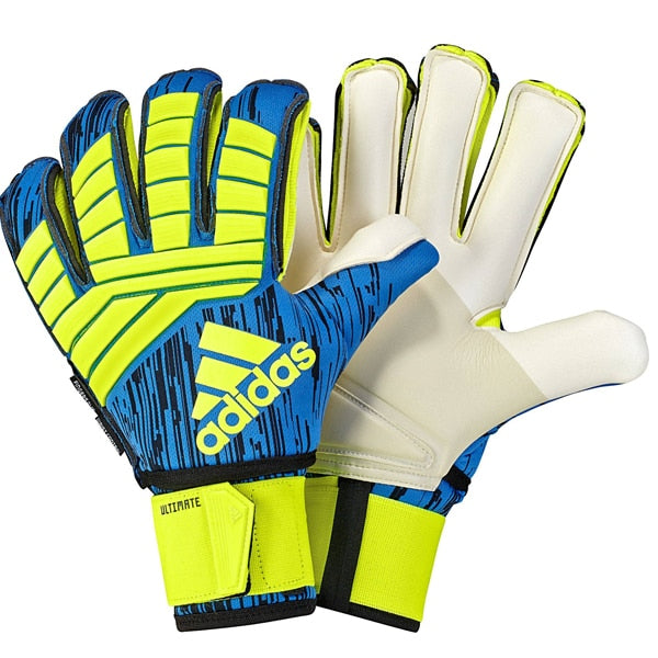 adidas Men's Predator Ultimate Fingersave Goalkeeper Gloves Solar Yellow/Black/Football Blue、mySite、bottomscart
