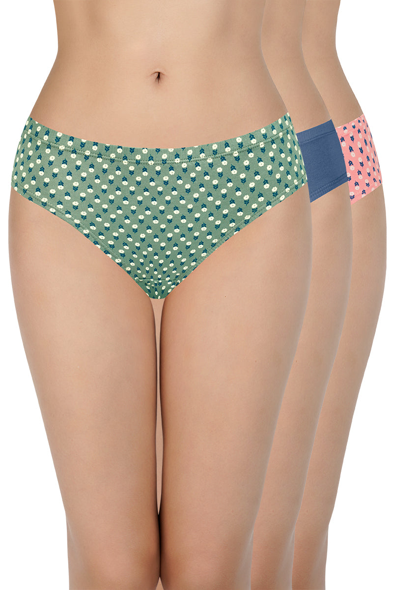  100% Cotton Bikini Panty Pack (Pack of 3) - D006 - Multi、mySite、justintrudeaud