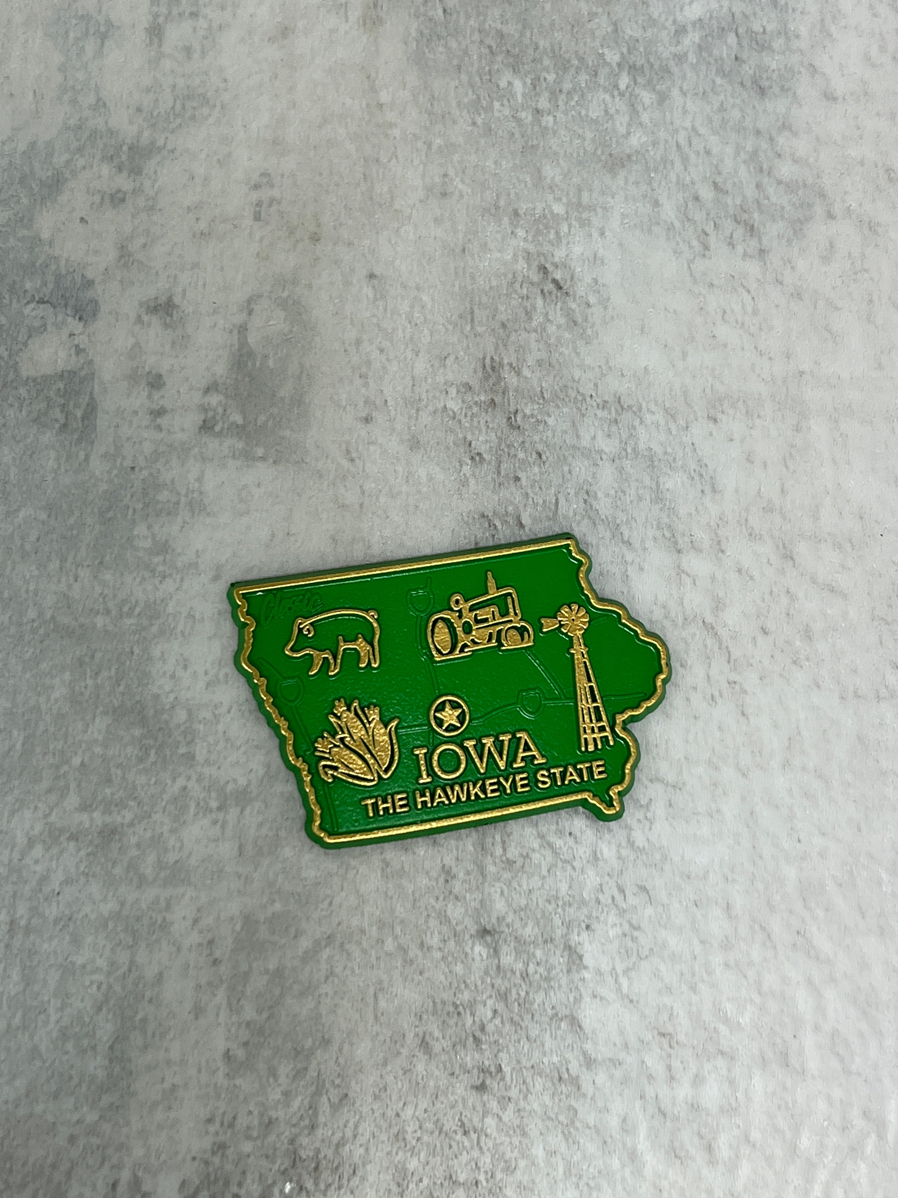 Green Iowa Shaped Magnet、mySite、garagedoors4me