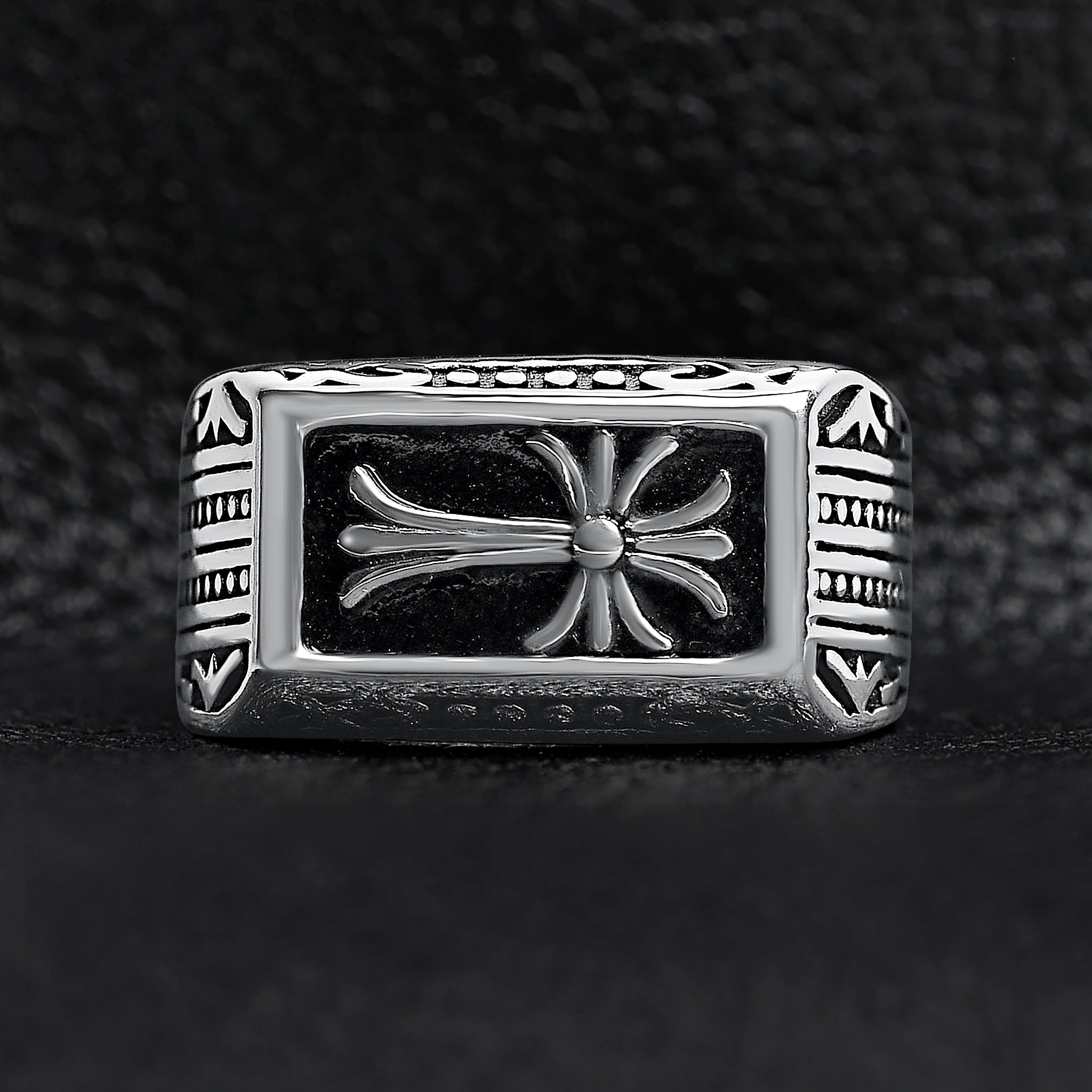 Detailed Cross Stainless Steel Ring / SCR2220、mySite、dreamappss