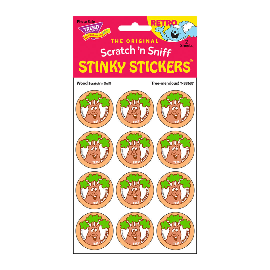  Tree-mendous! - Wood-Scented Retro Scratch 'n Sniff Stinky Stickers®、mySite、ghnorth