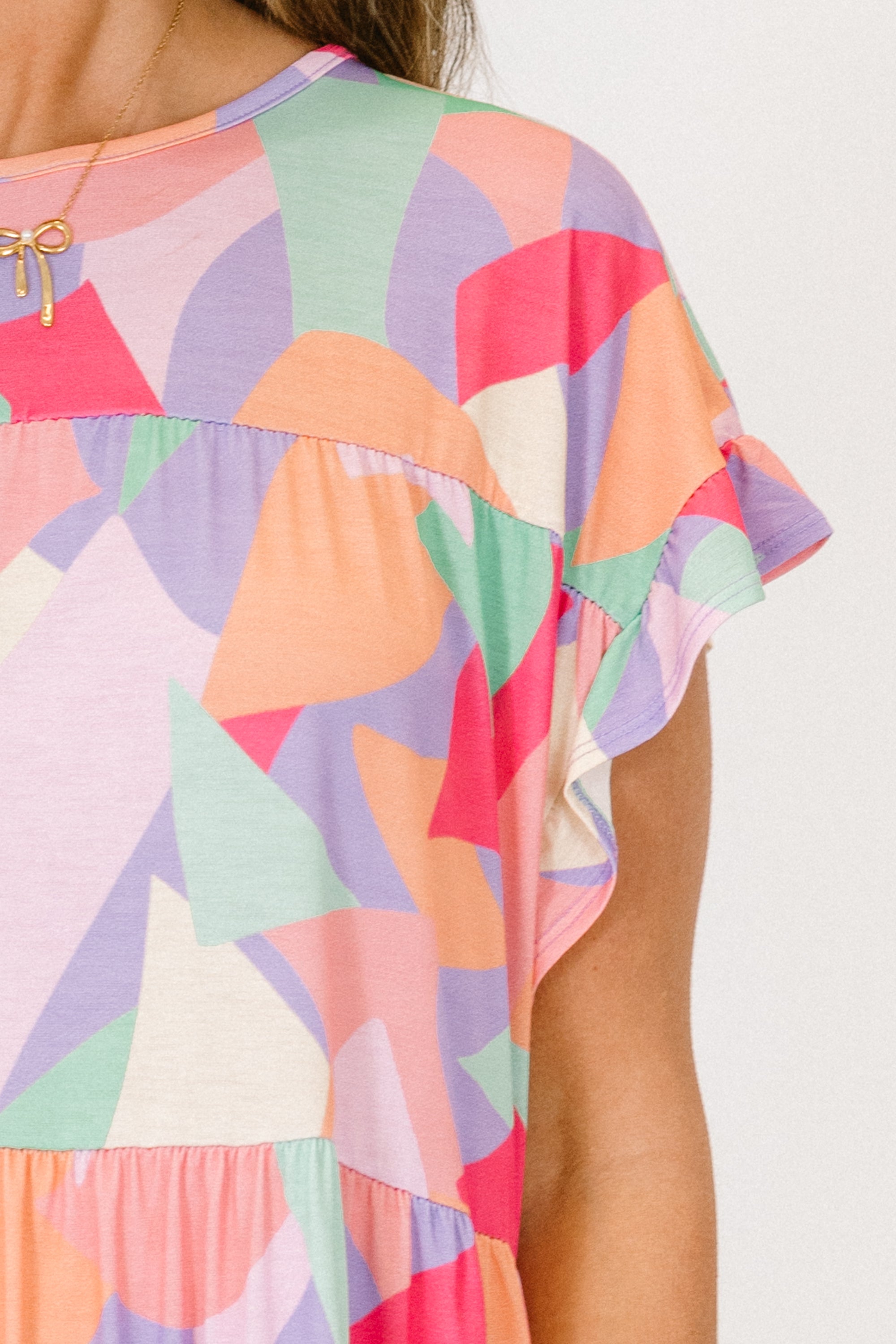  Lavender Dream Tiered Dress, Lavender Multi、mySite、justintrudeaud