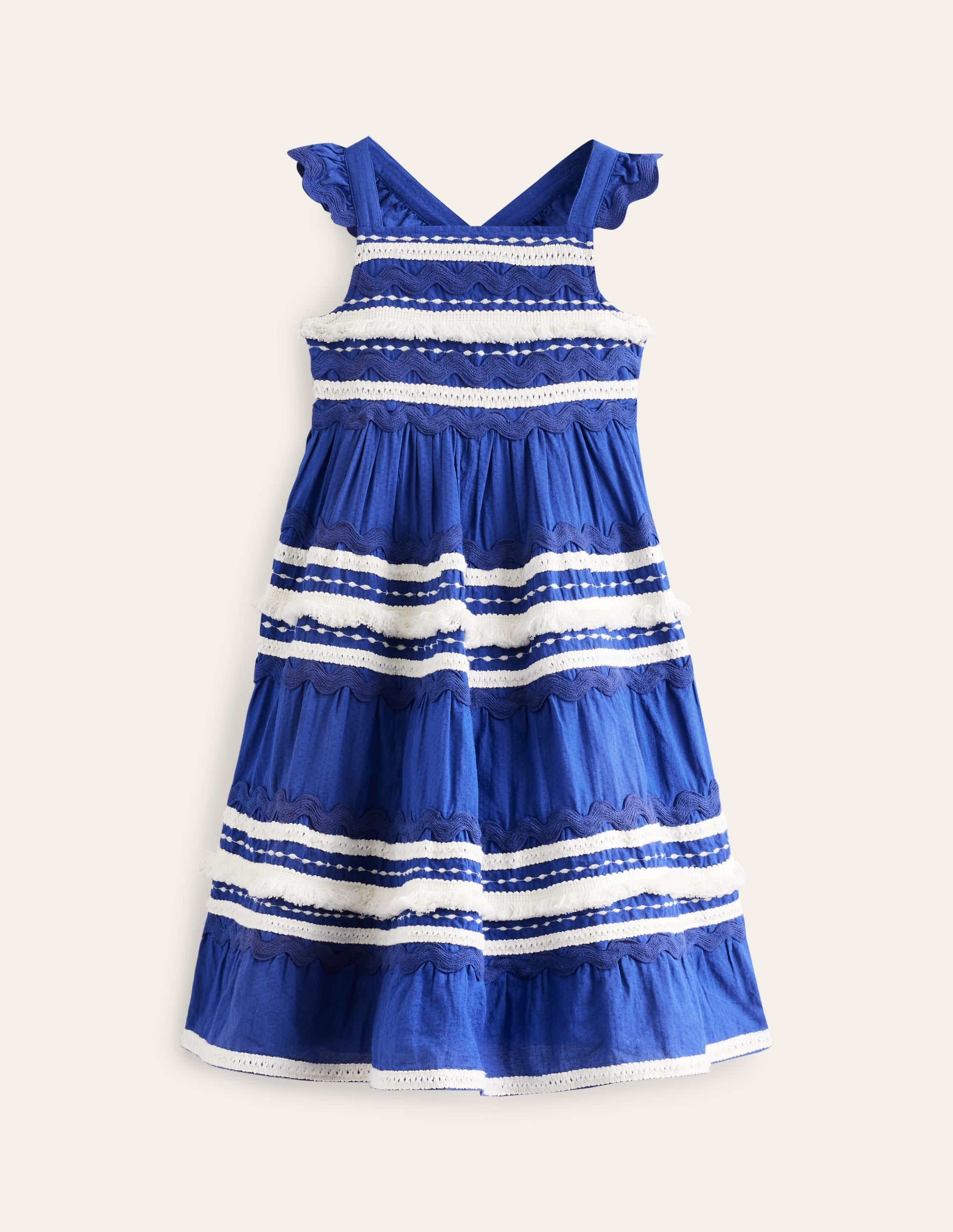  Tiered Twirly Ric Rac Dress-Sapphire Blue、mySite、ashleygrahame
