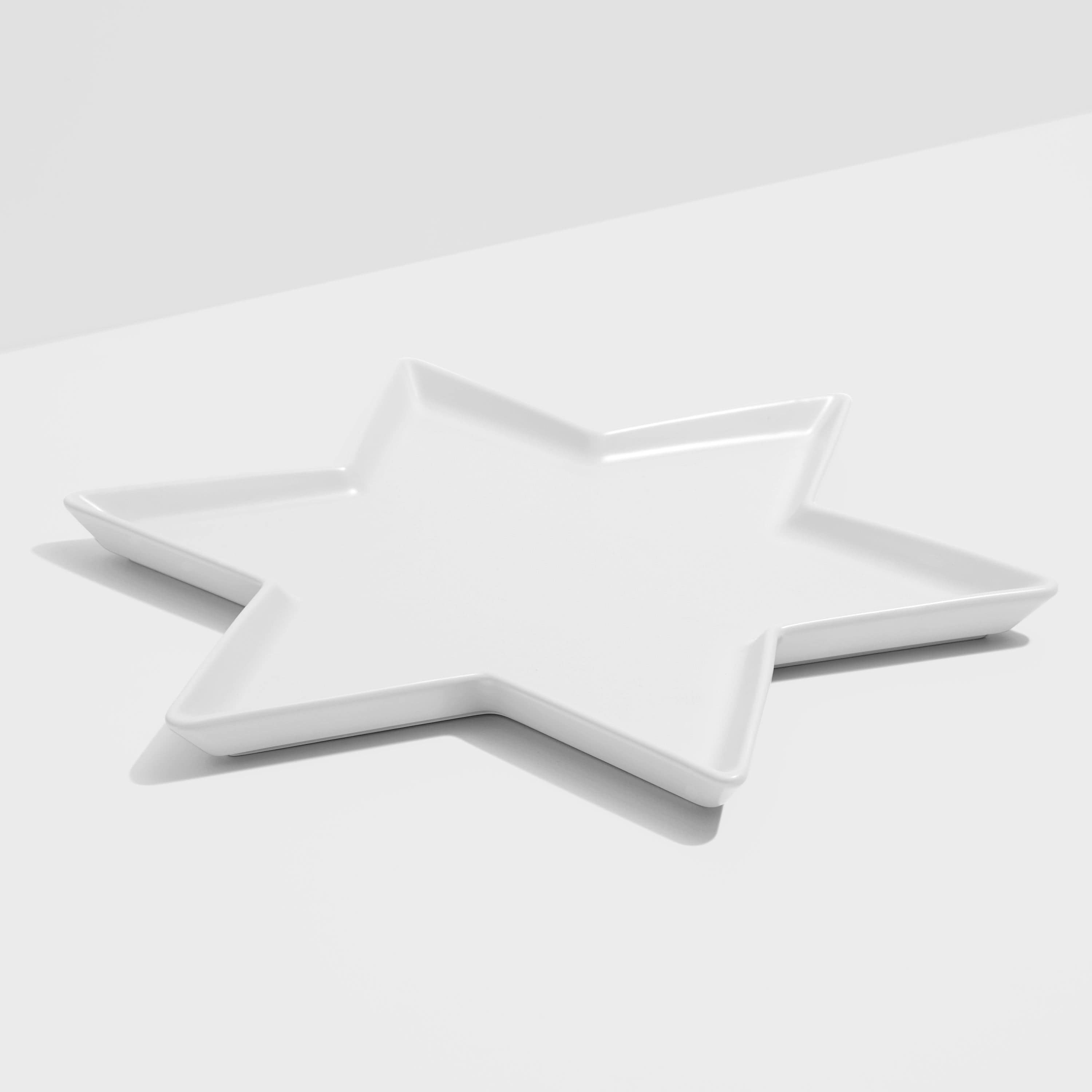 Ceramic Star of David Platter - White、mySite、topwebapps