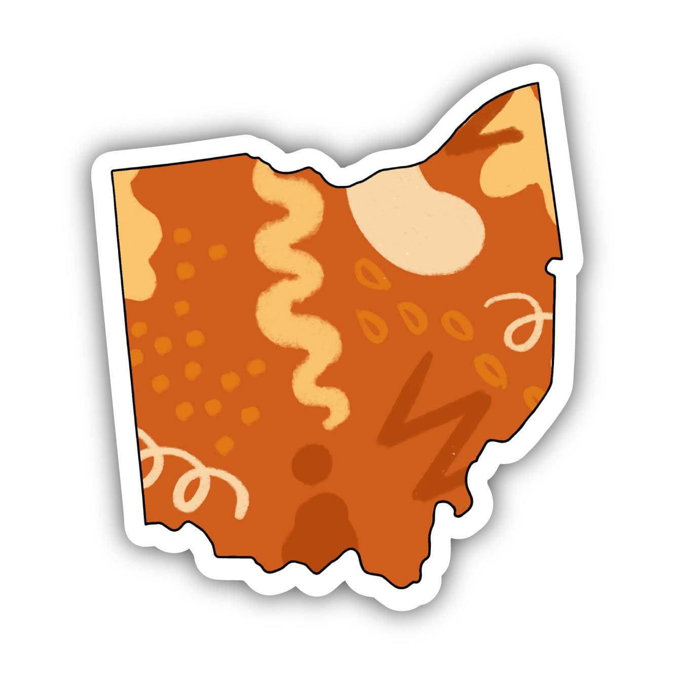  Ohio Orange Abstract Sticker、mySite、elrpsem3k