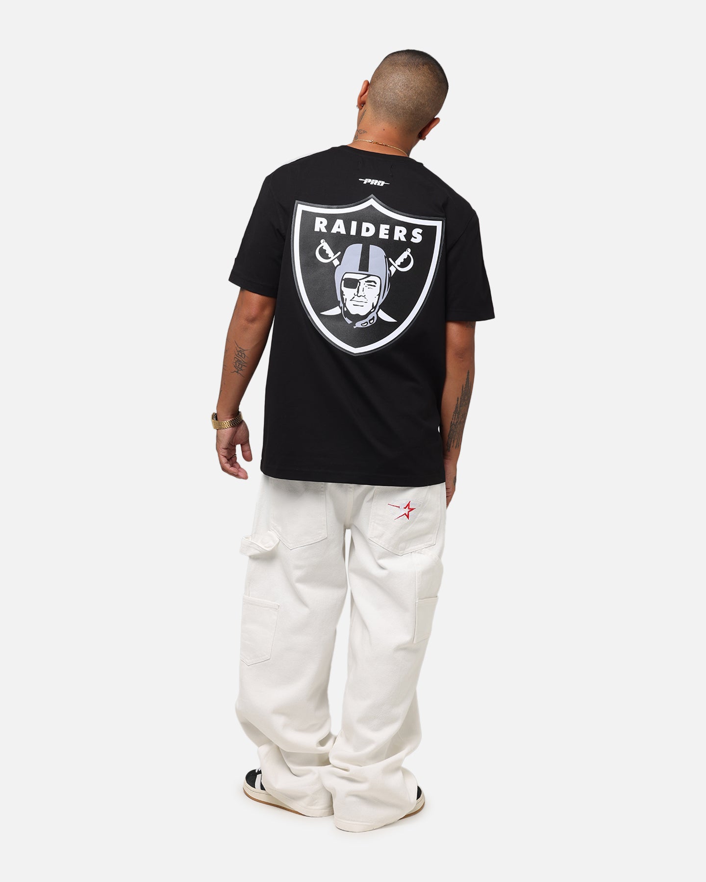 Pro Standard Las Vegas Raiders Classic Mesh Striped T-Shirt Black/Grey、mySite、zt4zffjzw