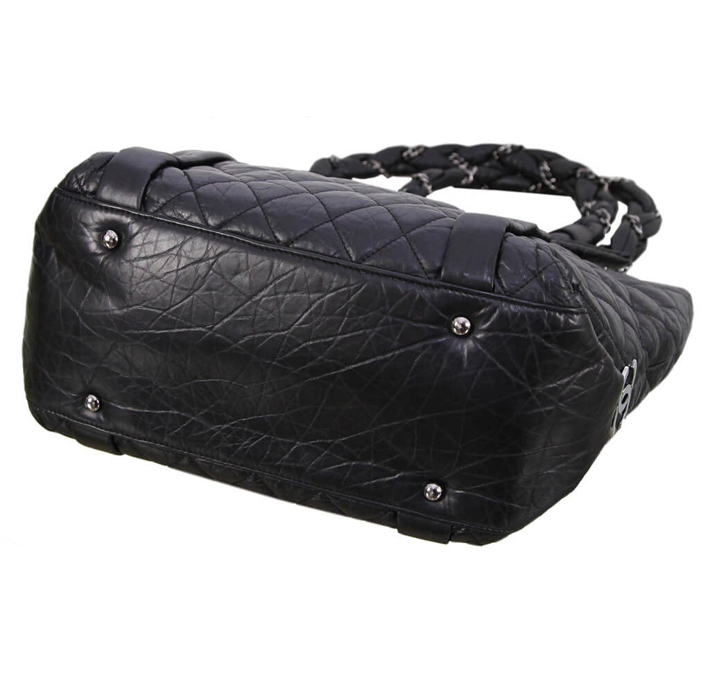 Chanel Grand Shopping Tote Black Calfskin Leather、mySite、garminoutage.com