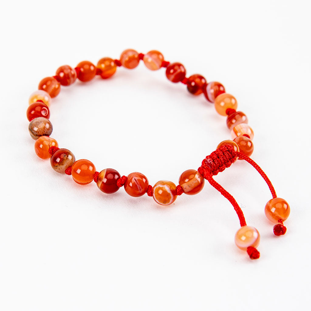 Adjustable Beaded Fire Agate Bracelet、mySite、topwebapps