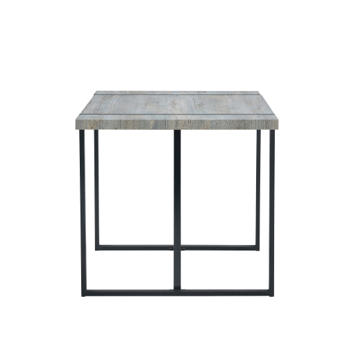 Rustic Industrial Rectangular Wood Dining Table For 4-6 Person, With 1.5" Thick Engineered Wood color Tabletop and Black Metal Legs,Desk For Kitchen Dining Living Room, 55.1" x 31.4"x 29.9"1529W115172、、casual