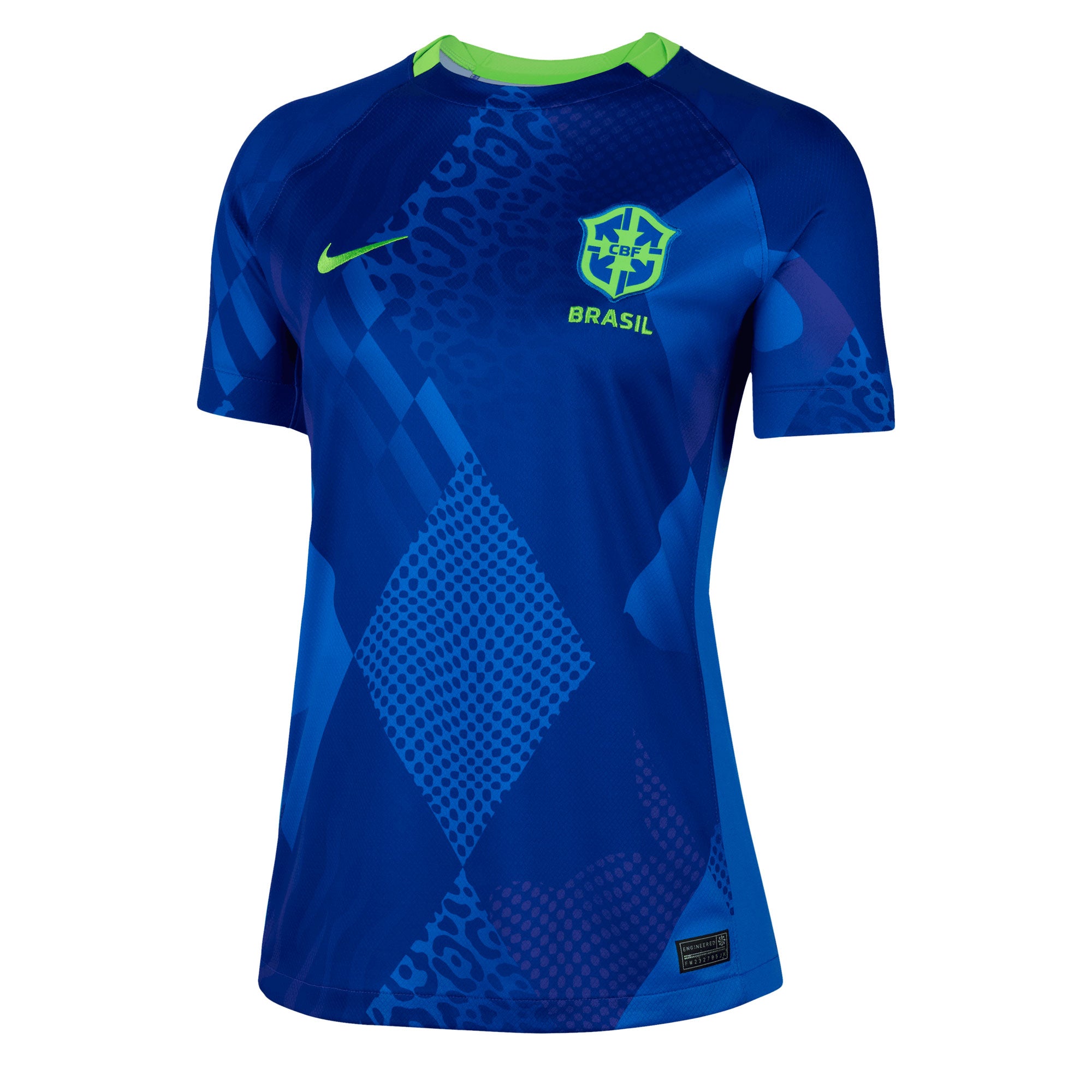 Nike Women's Brazil 2025/26 Away Jersey Blue/Green、mySite、noshort