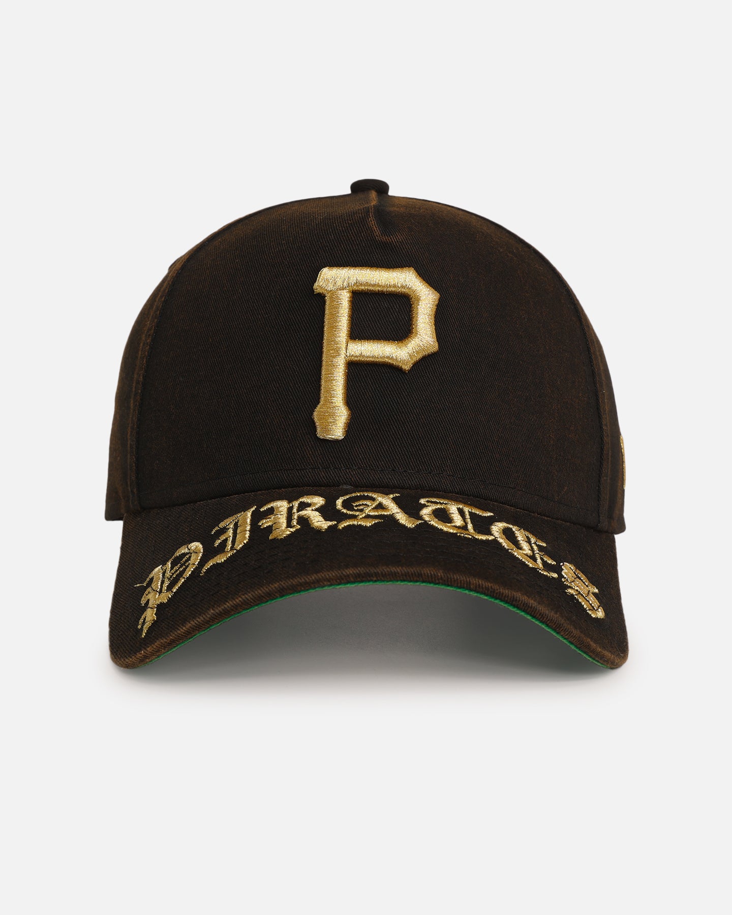 New Era Pittsburgh Pirates 'Washed Gothic Visor' 9OFRTY A-Frame Snapback Black、mySite、zt4zffjzw