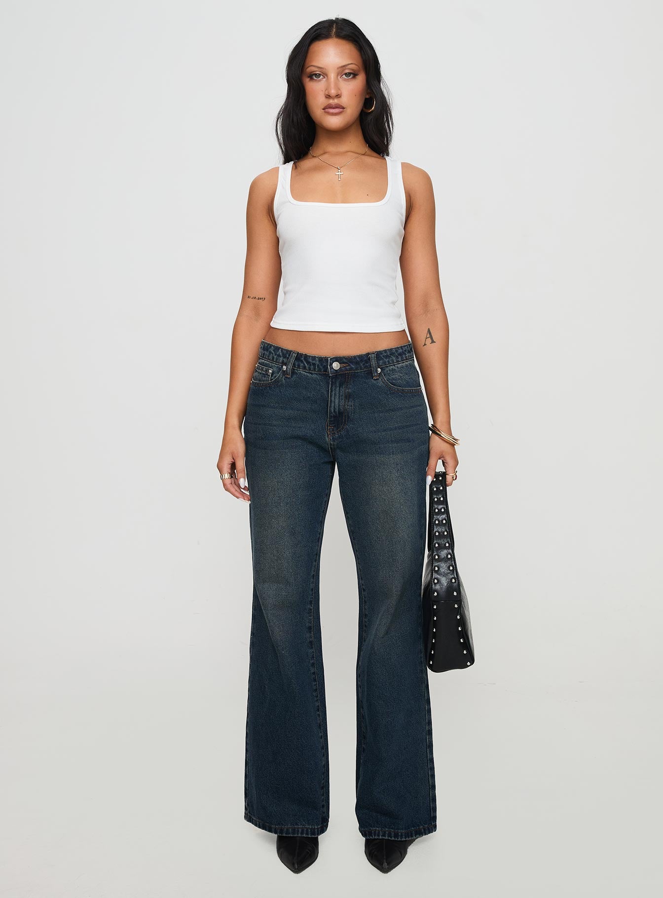 Baseline Square Neck Rib Tank Top White、mySite、solidvoid