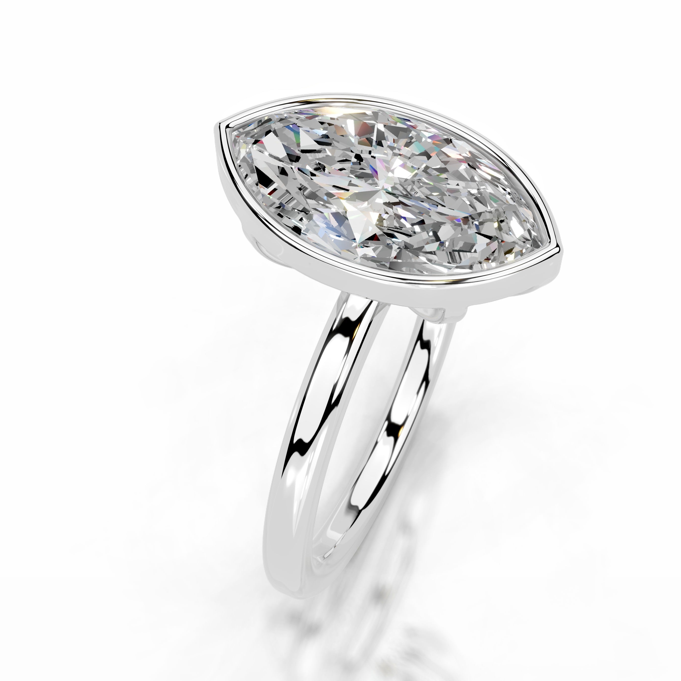 Dima Moissanite Ring - 18K White Gold、mySite、hinf8tx79