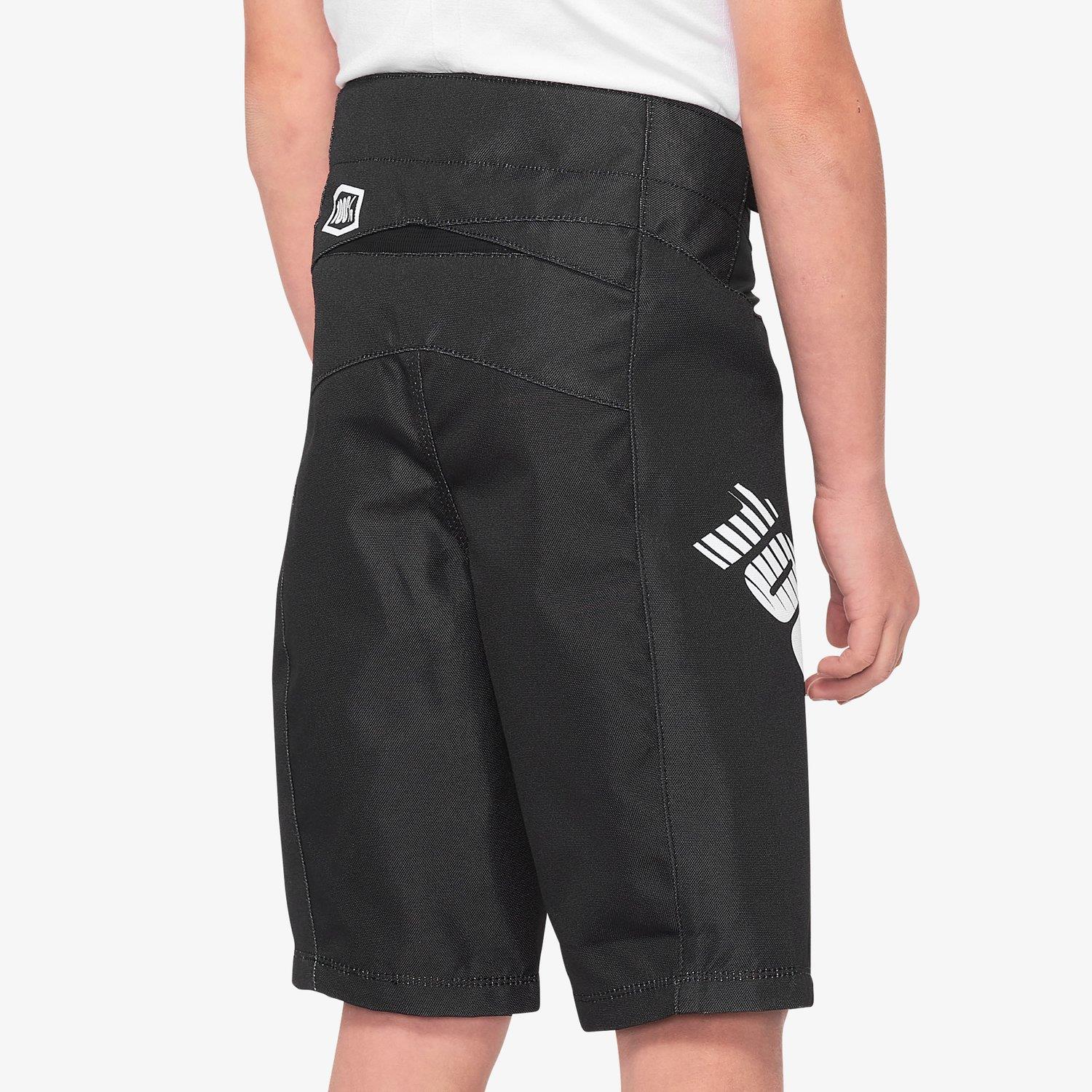  100% R-Core Race Youth Shorts - Black、mySite、merchandisen