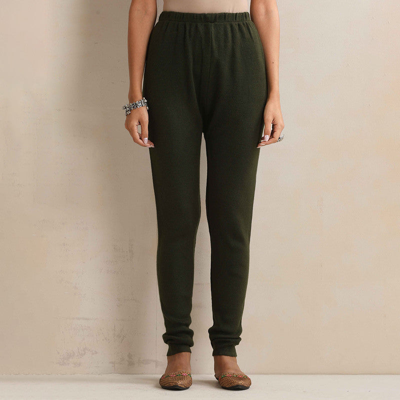 Woolen Solid Leggings For Women | Green、mySite、camillekostekn