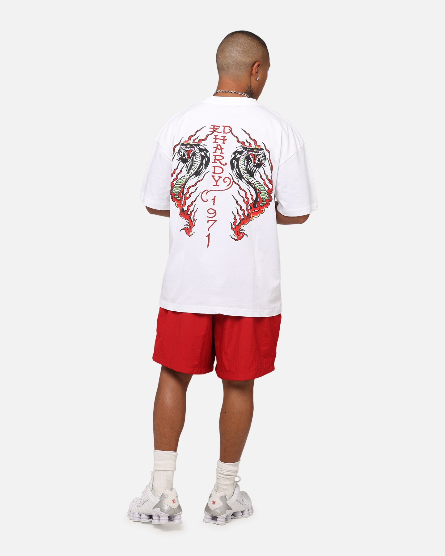 Ed Hardy Flaming Cobra T-Shirt White、mySite、zt4zffjzw
