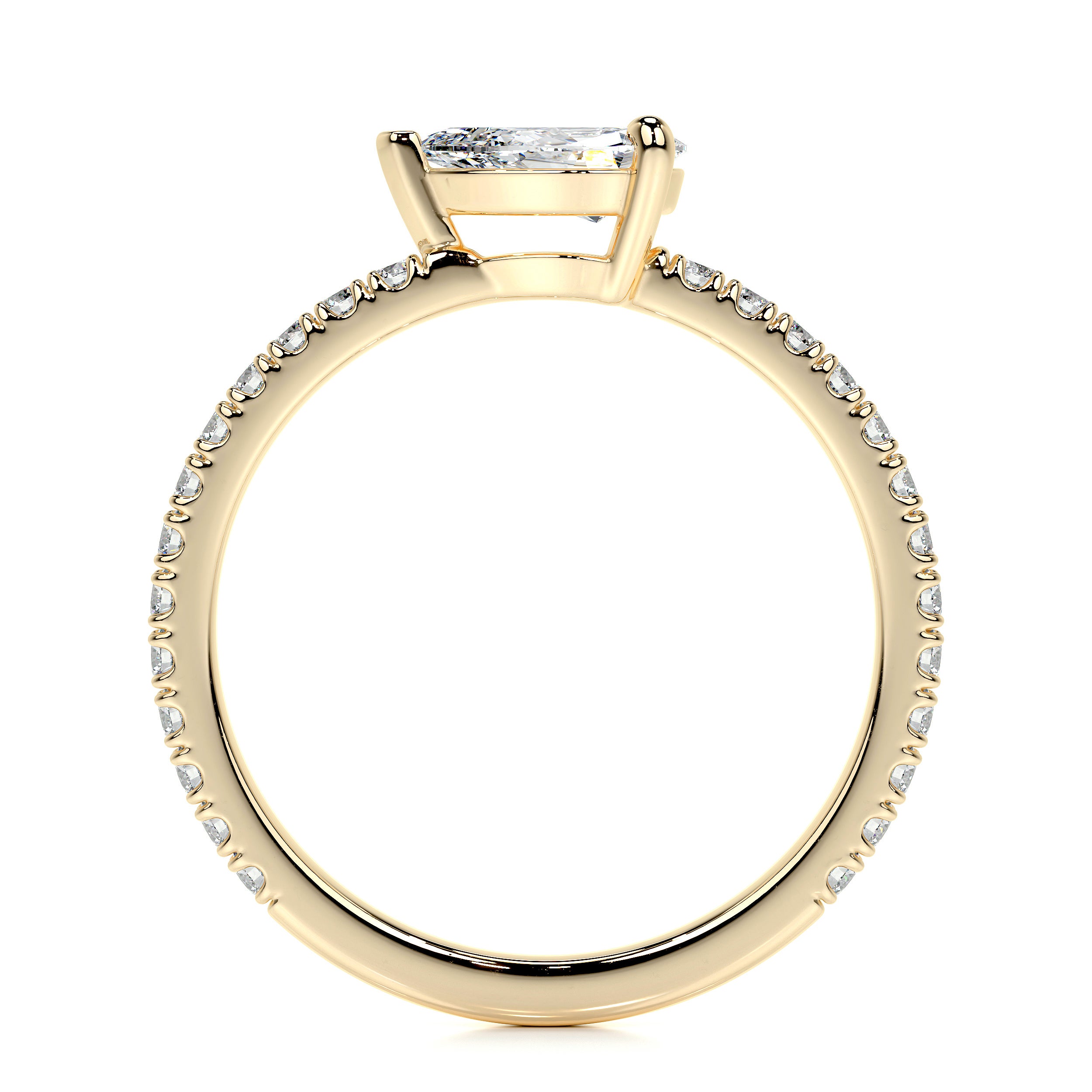 Chloe Pear Lab Grown Stacking Ring (0.75 Carat) -18K Yellow Gold、mySite、hinf8tx79