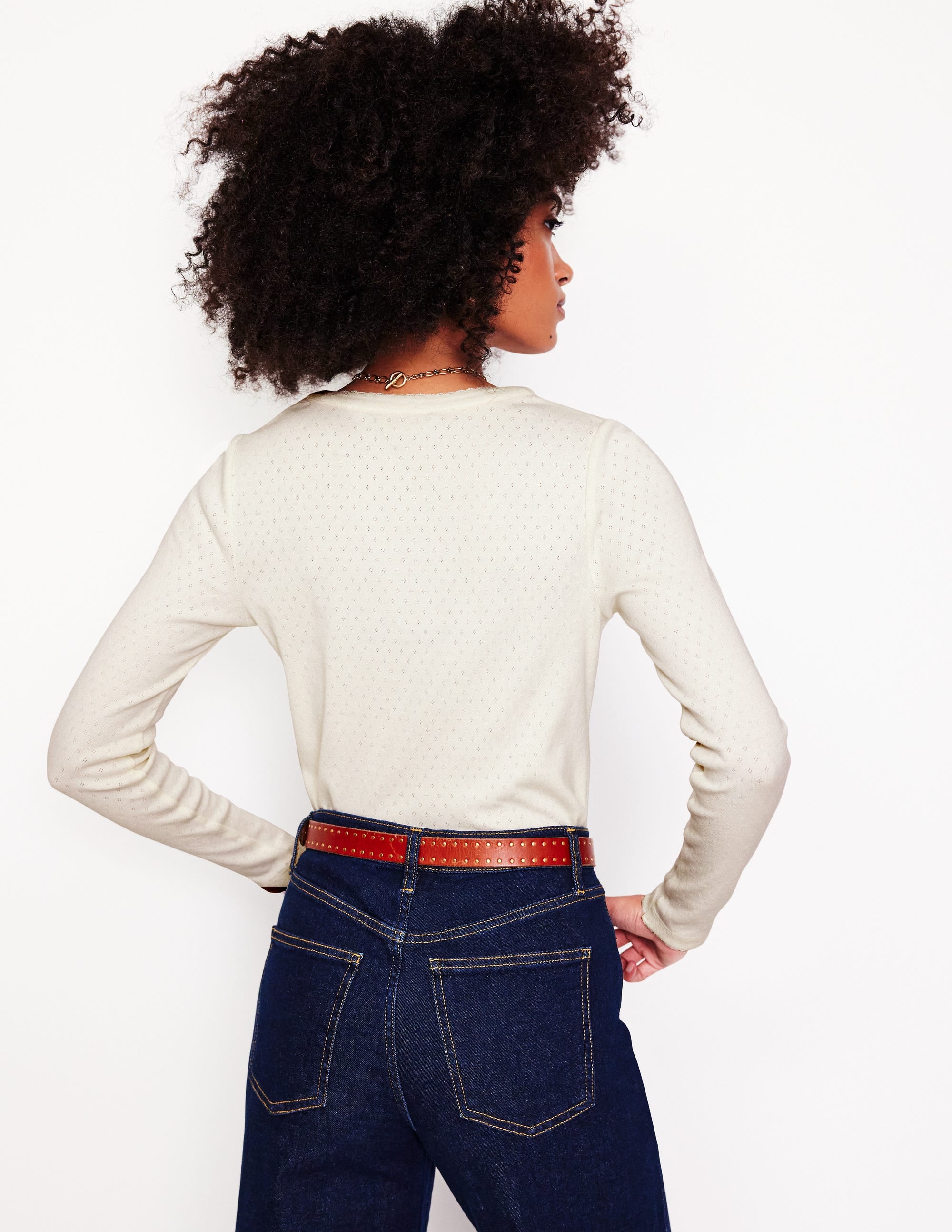  Pointelle Henley Top-Ivory、mySite、ashleygrahame