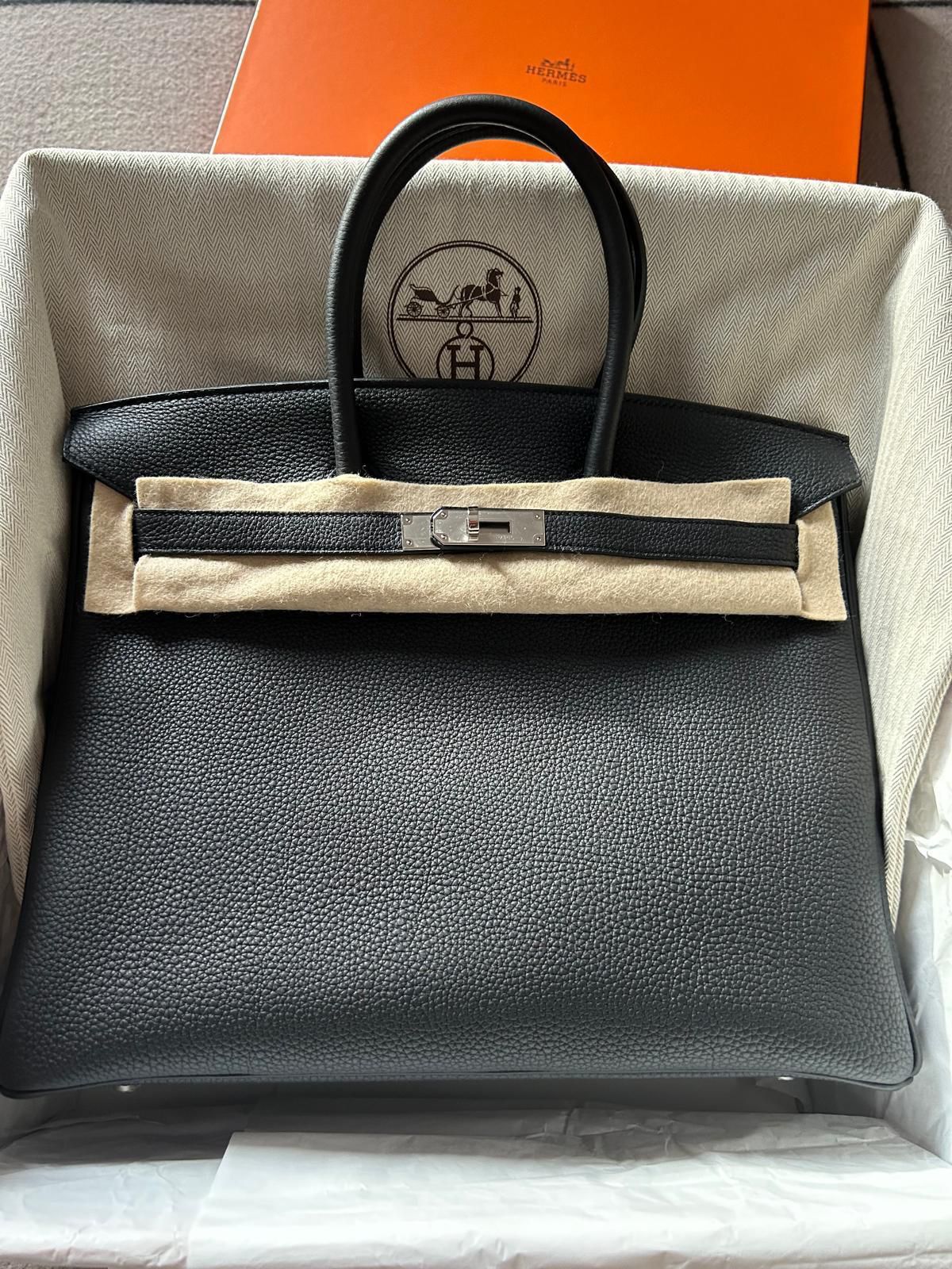 Hermes Birkin 35 black Togo verso blue phw W、mySite、garminoutage.com