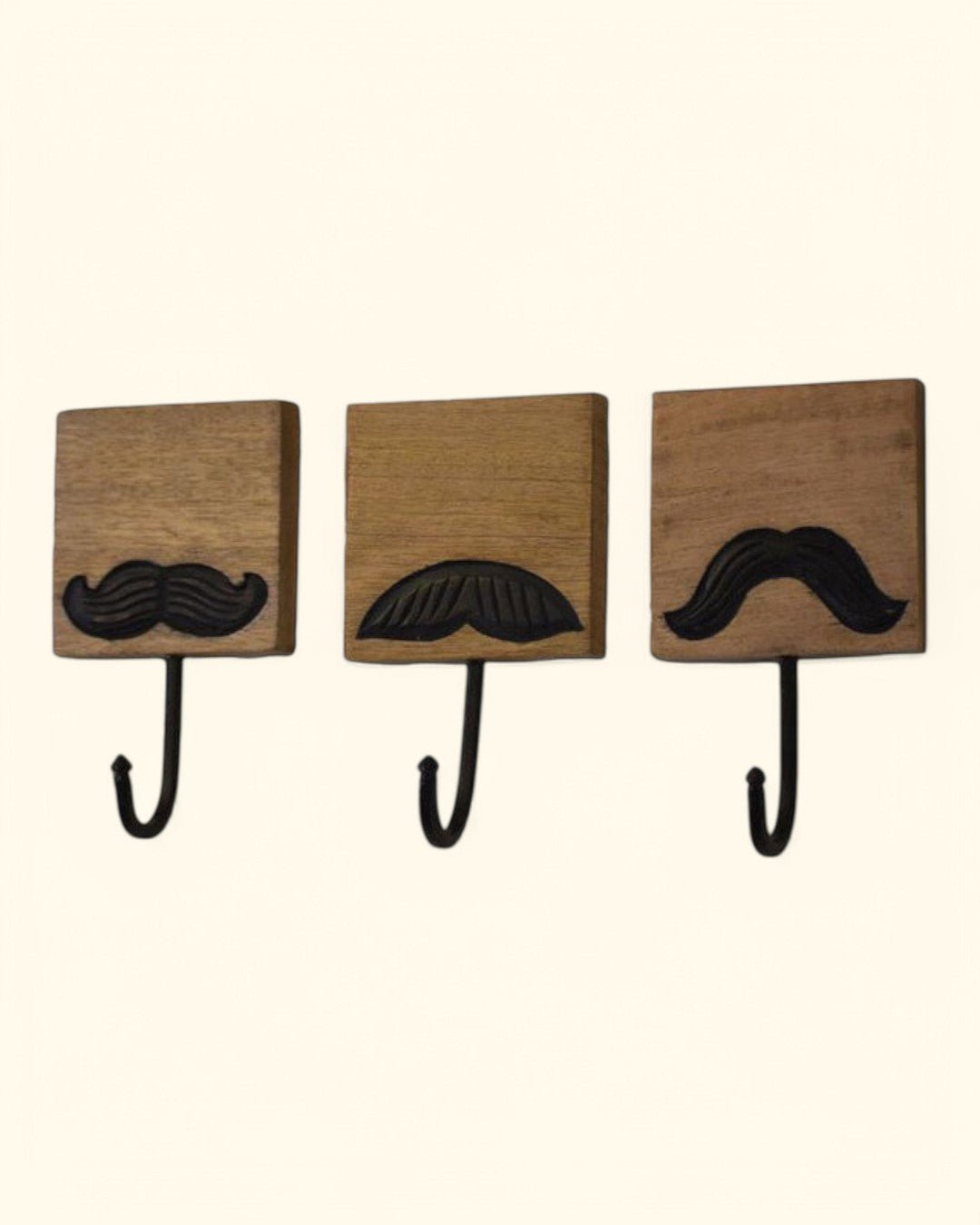 Fair Trade Mustache Coat Hooks, Set of 3、mySite、topwebapps