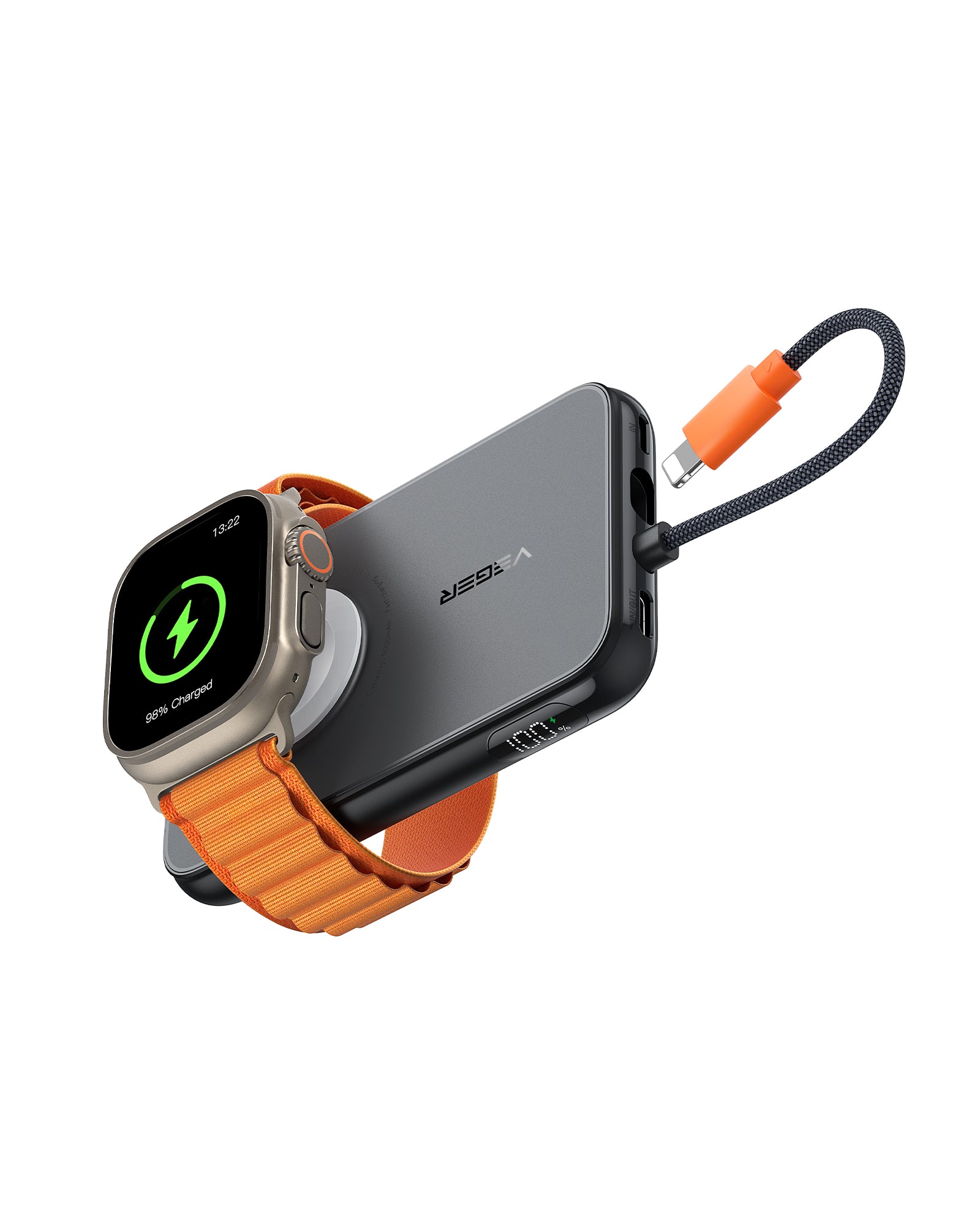 5,000mAh Portable Charger for iPhone with Built in Cable、mySite、fannypackpong