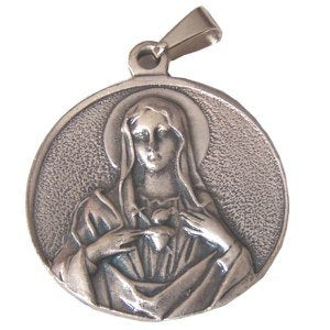 Sacred Heart / Immaculate Heart - Pewter (3cm-1.2 diameter)、mySite、topwebapps