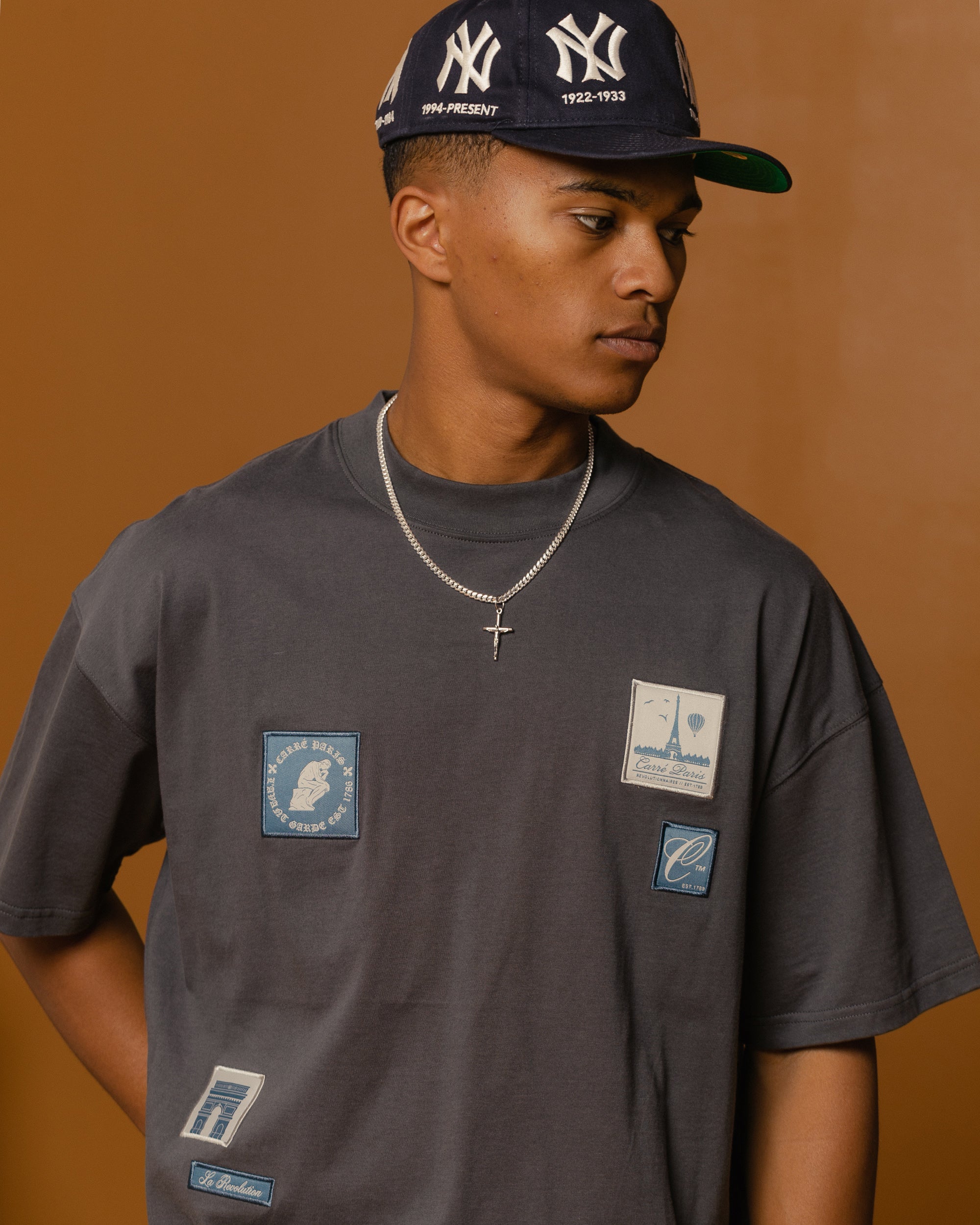 Carre Avant Oversized Short Sleeve T-Shirt Coal、mySite、zt4zffjzw