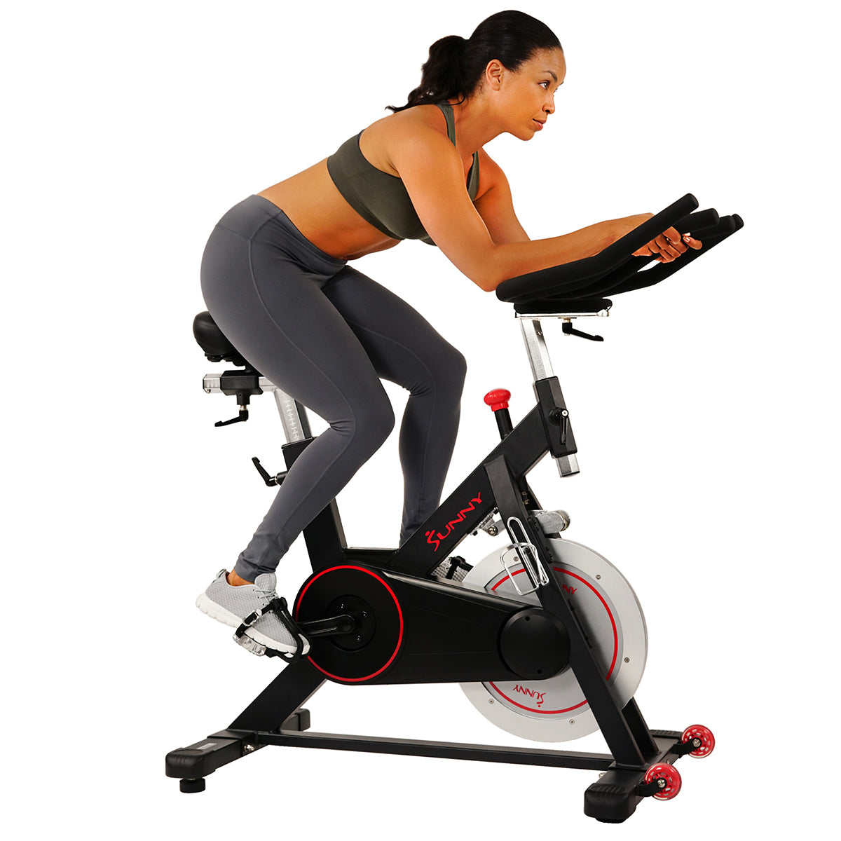  Indoor Cycling Bike Magnetic Belt Drive w/ High Weight Capacity and Device Holder、mySite、ghnorth