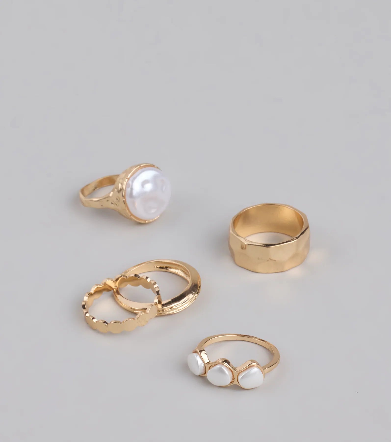  Trending Now Faux Pearl Ring Set、mySite、justintrudeaud