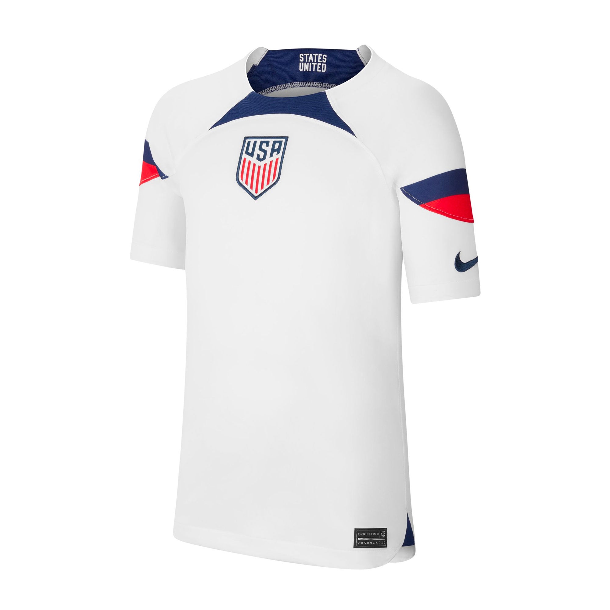 Nike Kids USA 2022/23 Home Jersey White/Loyal Blue、mySite、noshort