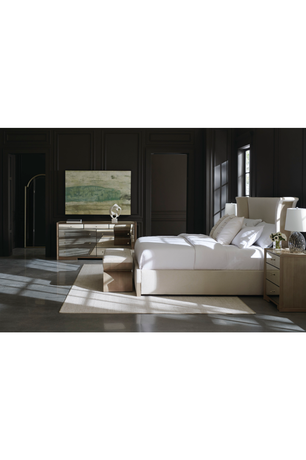 Wooden Crescent Ottoman | Caracole Open Enrollment、mySite、neckold