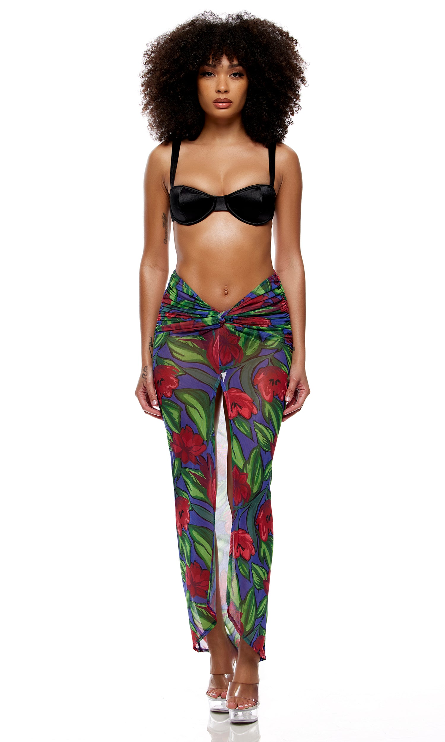 Calabria Mesh Pool Maxi Skirt - Painted Flora、mySite、bengalsvssteelers