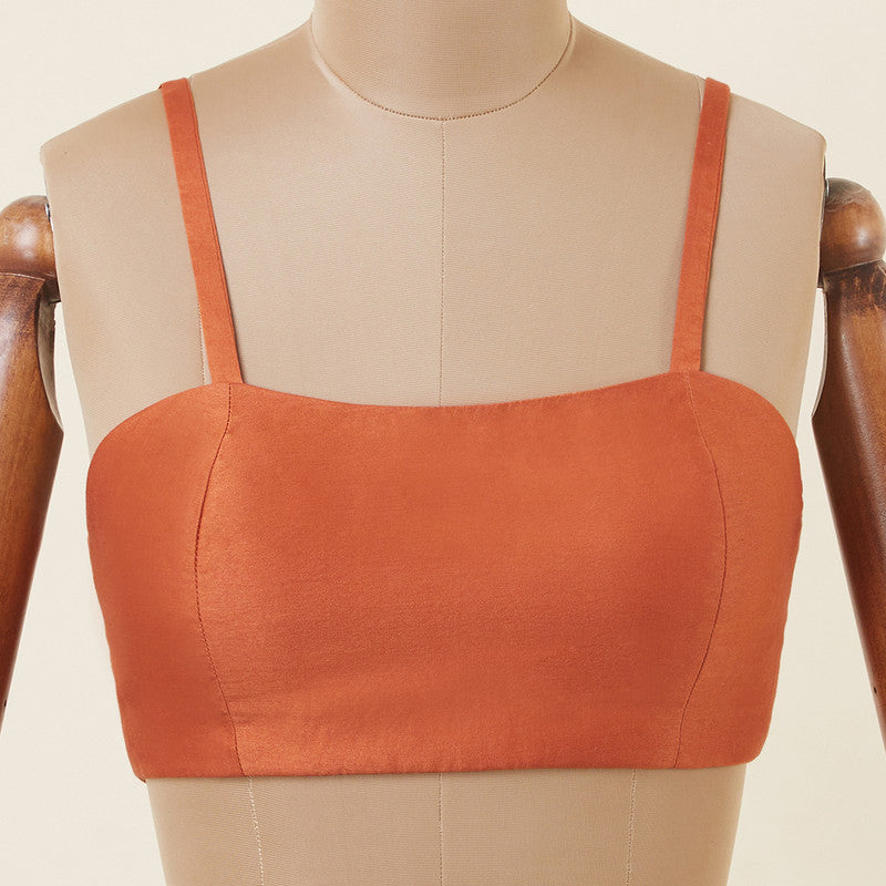 Cotton Solid Blouse | Sleeveless | Stripted Design | Orange、mySite、camillekostekn
