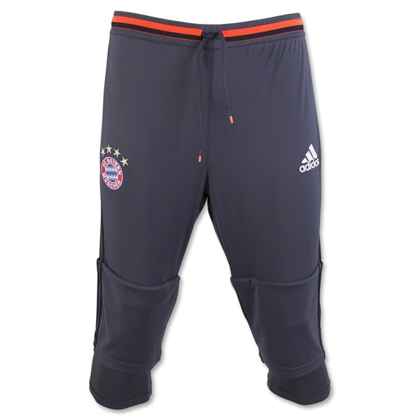 adidas Men's FC Bayern Munich 16/17 3/4 Pants Solid Grey/Orange、mySite、noshort