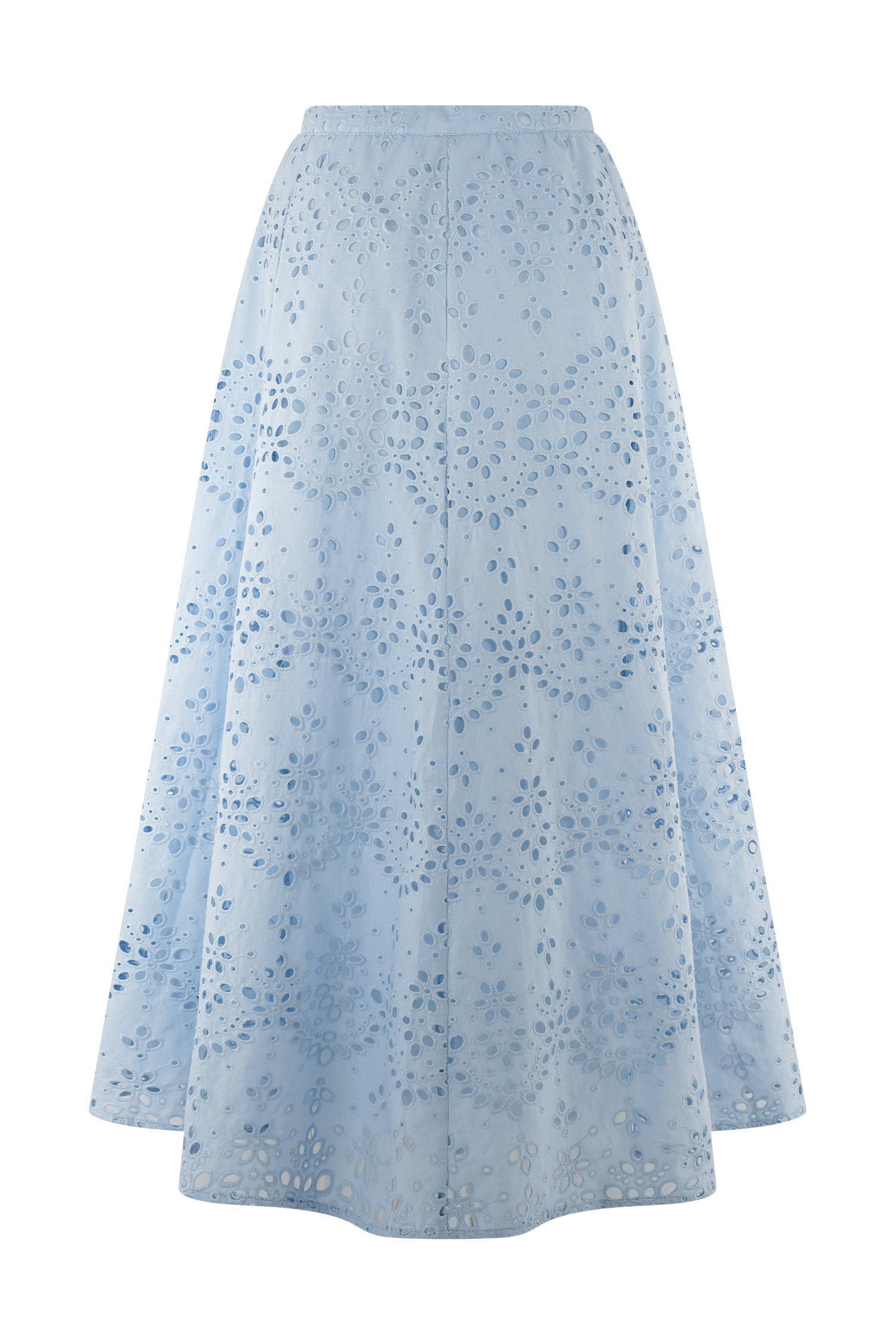 Arla Broderie Midi Skirt - Pale Cornflower Blue、mySite、solidvoid