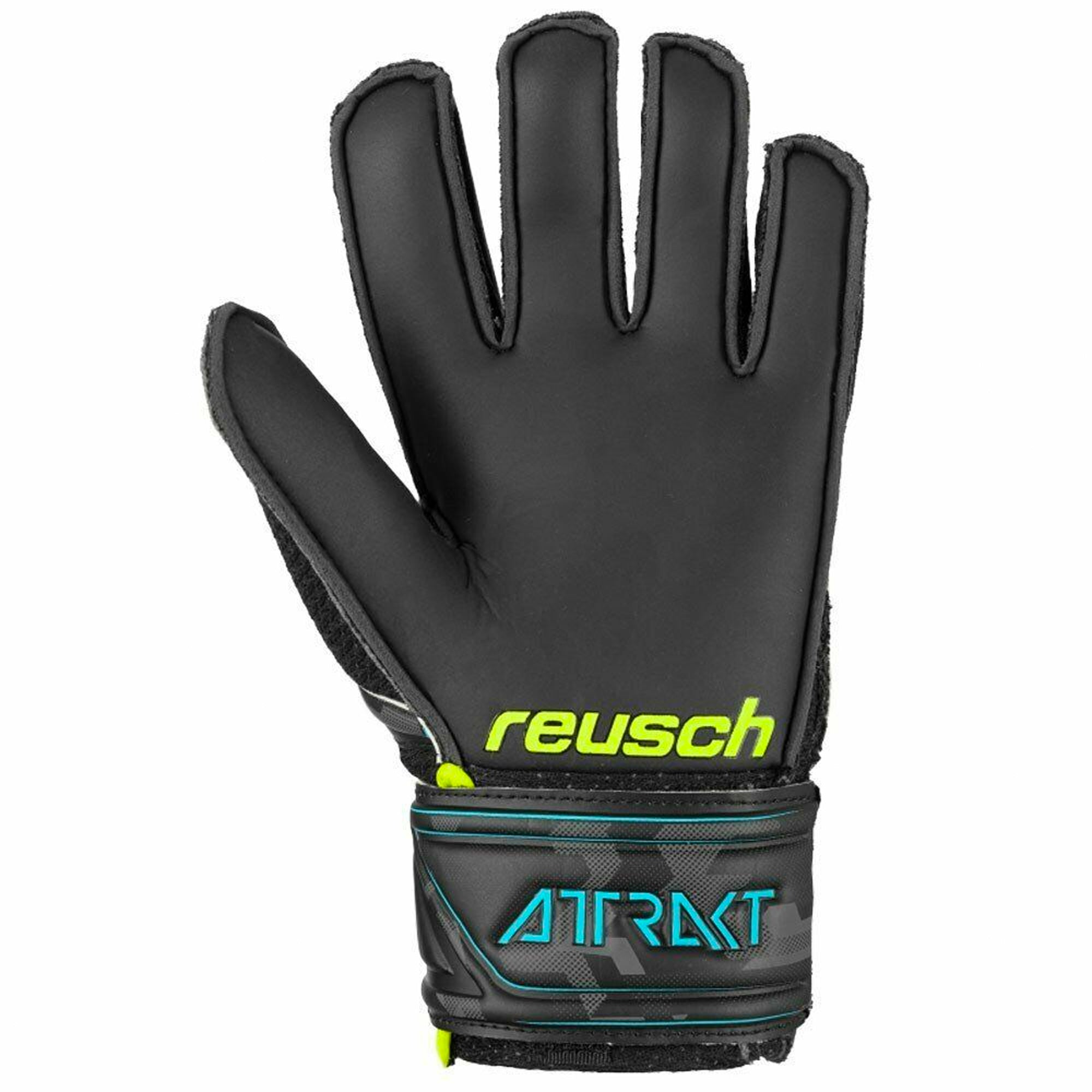 Reusch Kids Goalkeeper Attrakt SD Open Cuff Fingersave Goalkeeper Gloves Black/Lime、mySite、bottomscart