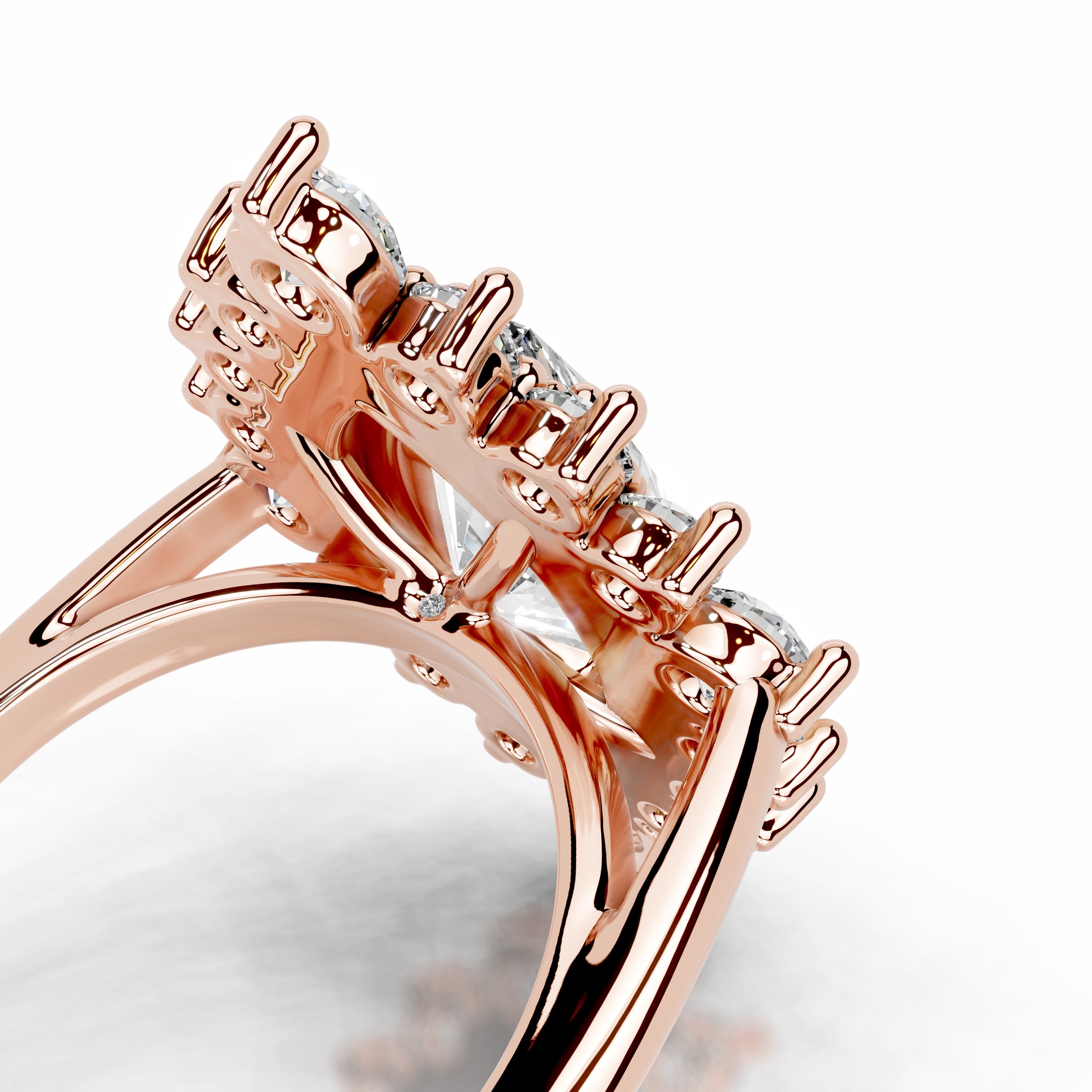Bruna Diamond Engagement Ring - 14K Rose Gold、mySite、hinf8tx79