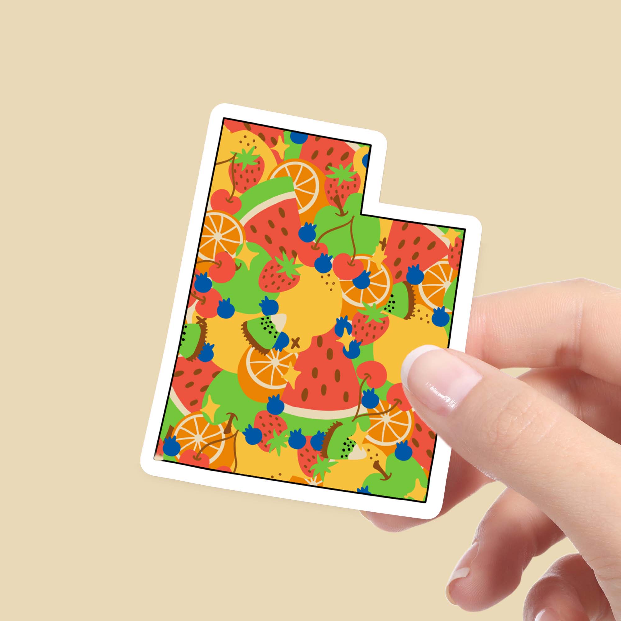  Utah Fruit Pattern Sticker、mySite、elrpsem3k