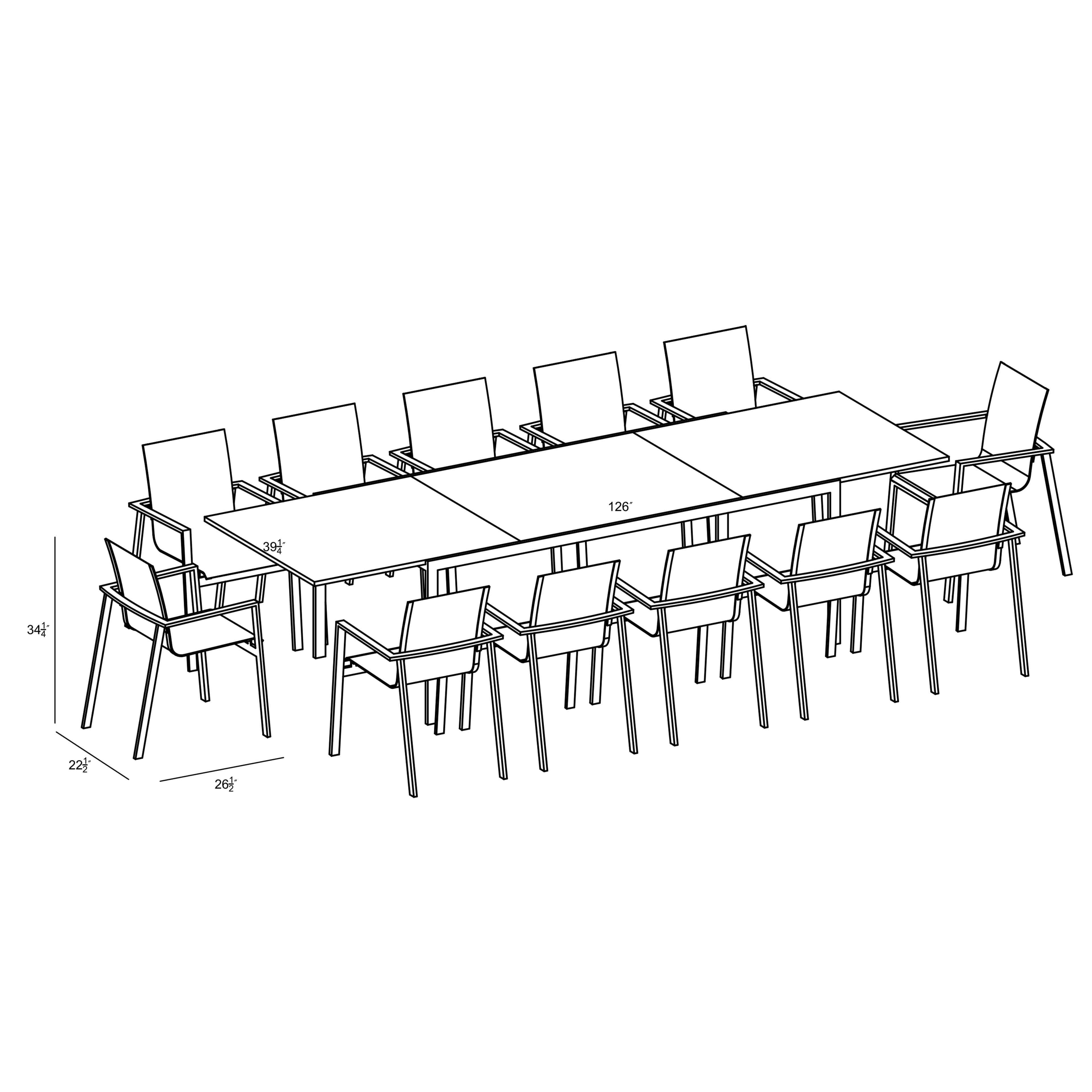 Lift 13 Piece Extendable Dining Set、mySite、neckold