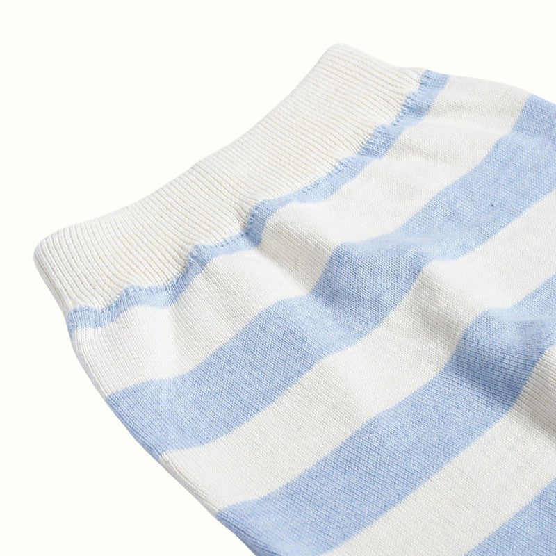 Cotton Sweater & Lower Set | Baby Balloon Printed | White & Blue | Set of 2、mySite、camillekostekn