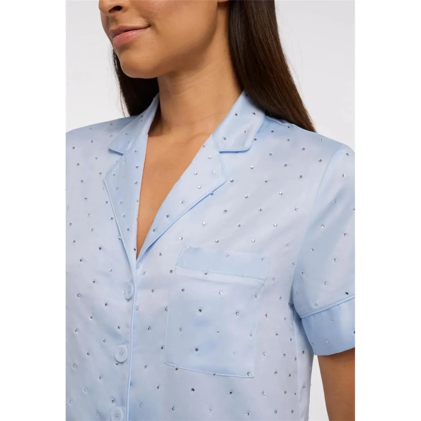  Rya Kauai Rhinestone Pajama Set - Marian Blue、mySite、justintrudeaud