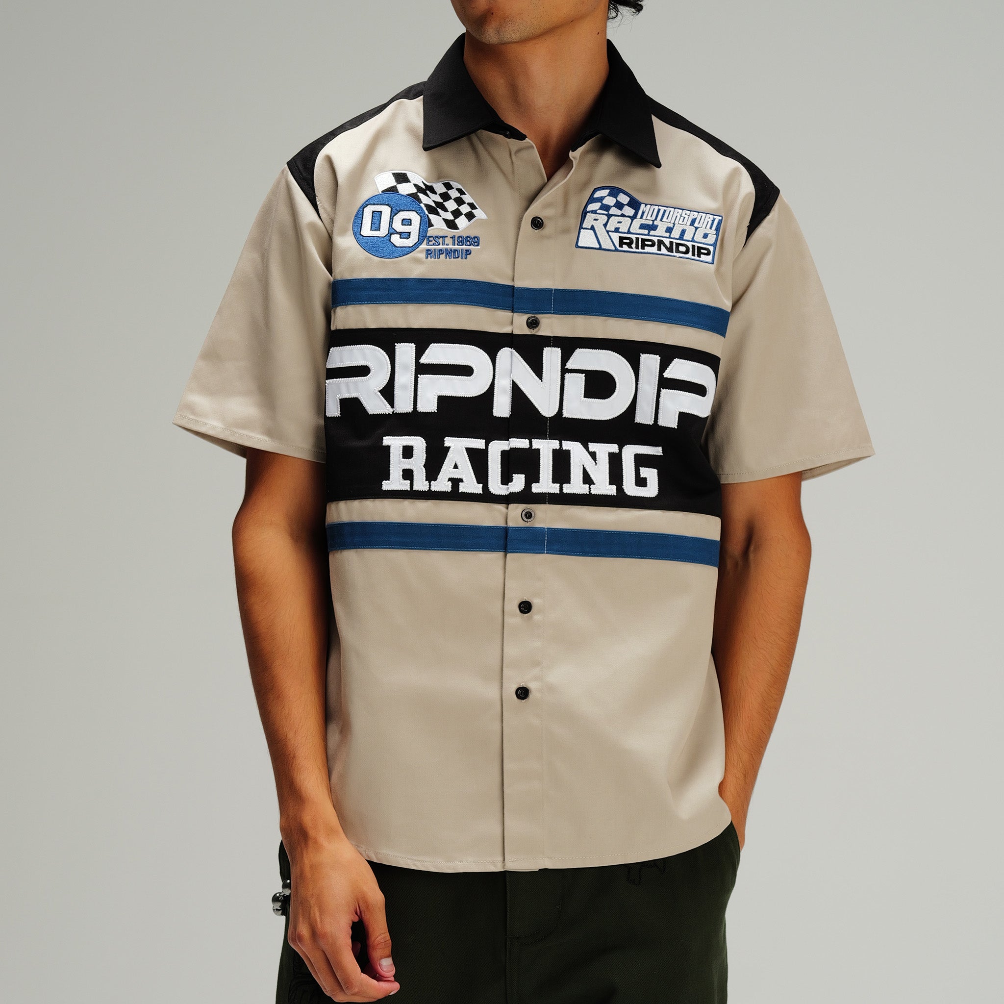  Ripnrace Button Up Shirt (Off White)、mySite、merchandisen