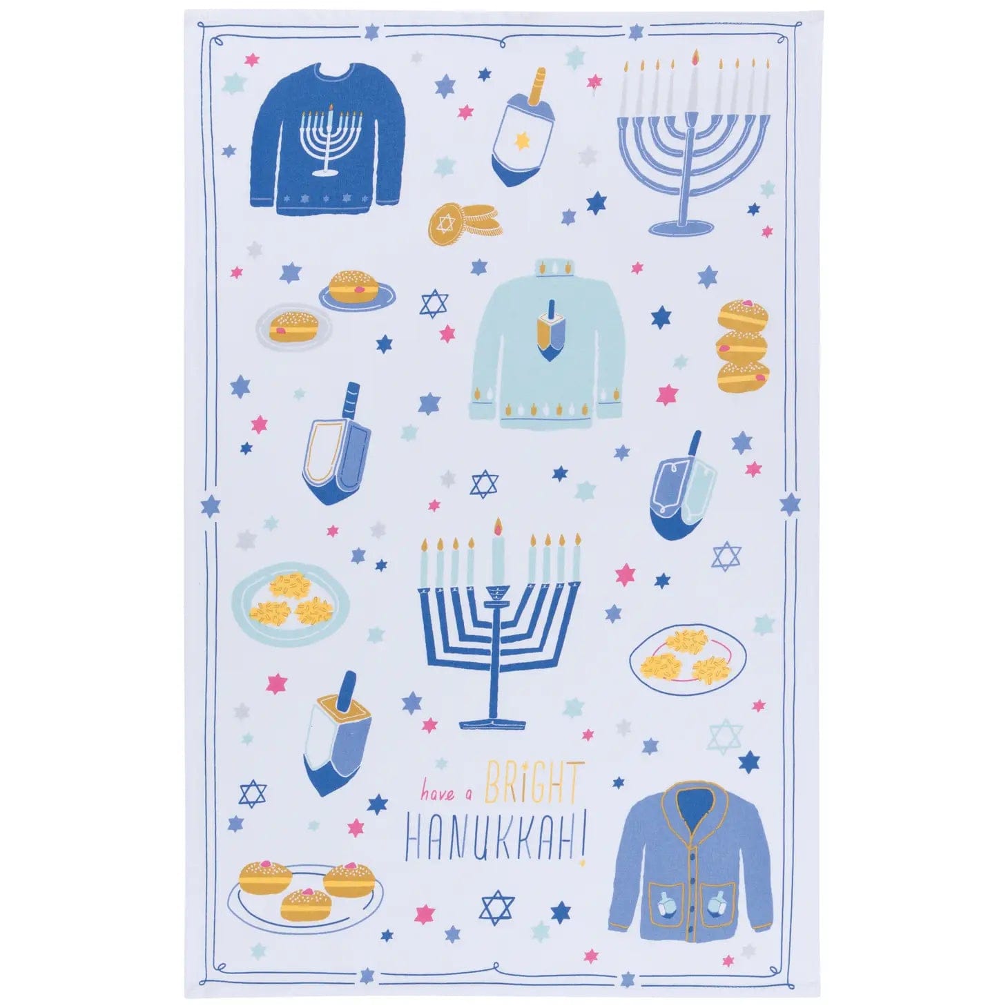 Bright Hanukkah Mug and Dishtowel Set、mySite、topwebapps