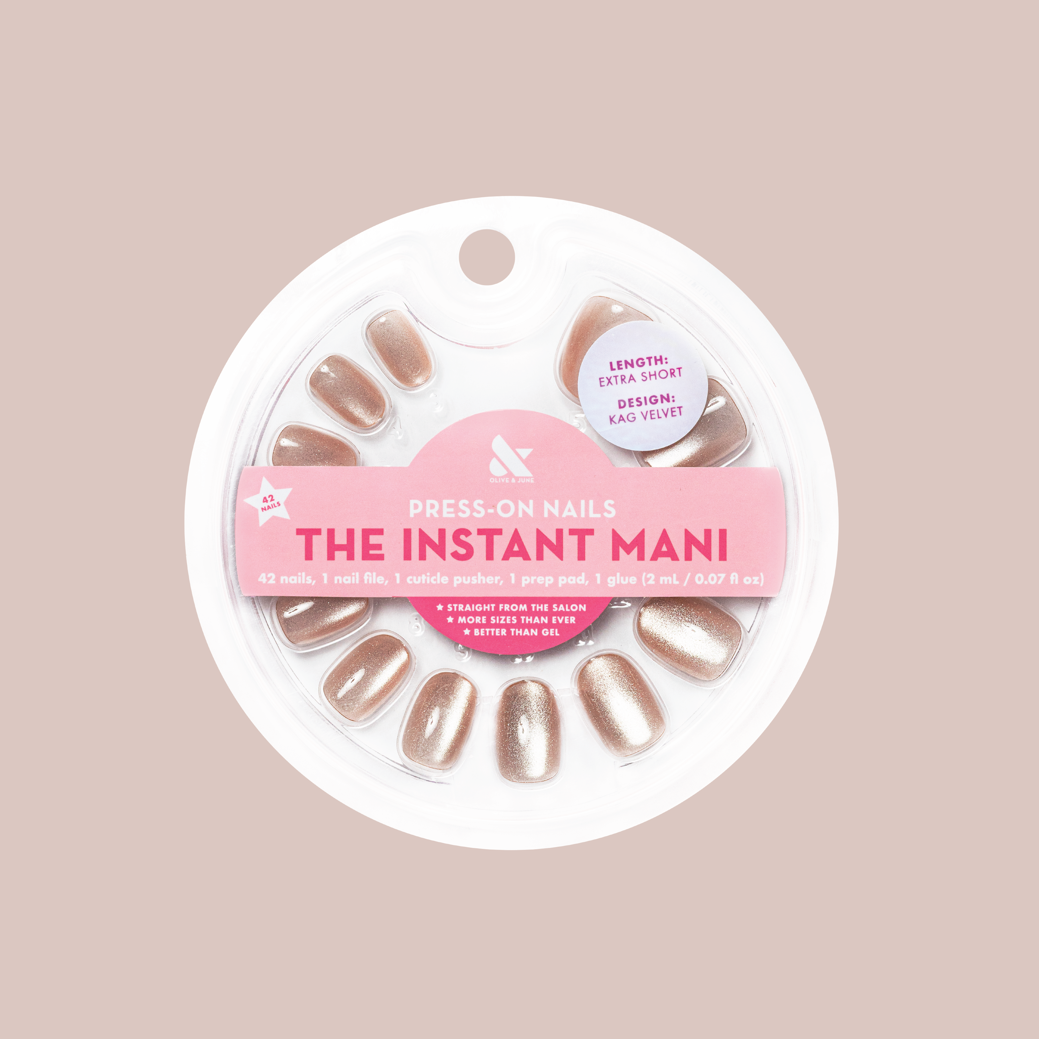 Velvet KAG - Press-On | Extra Short | Round、mySite、solidvoid