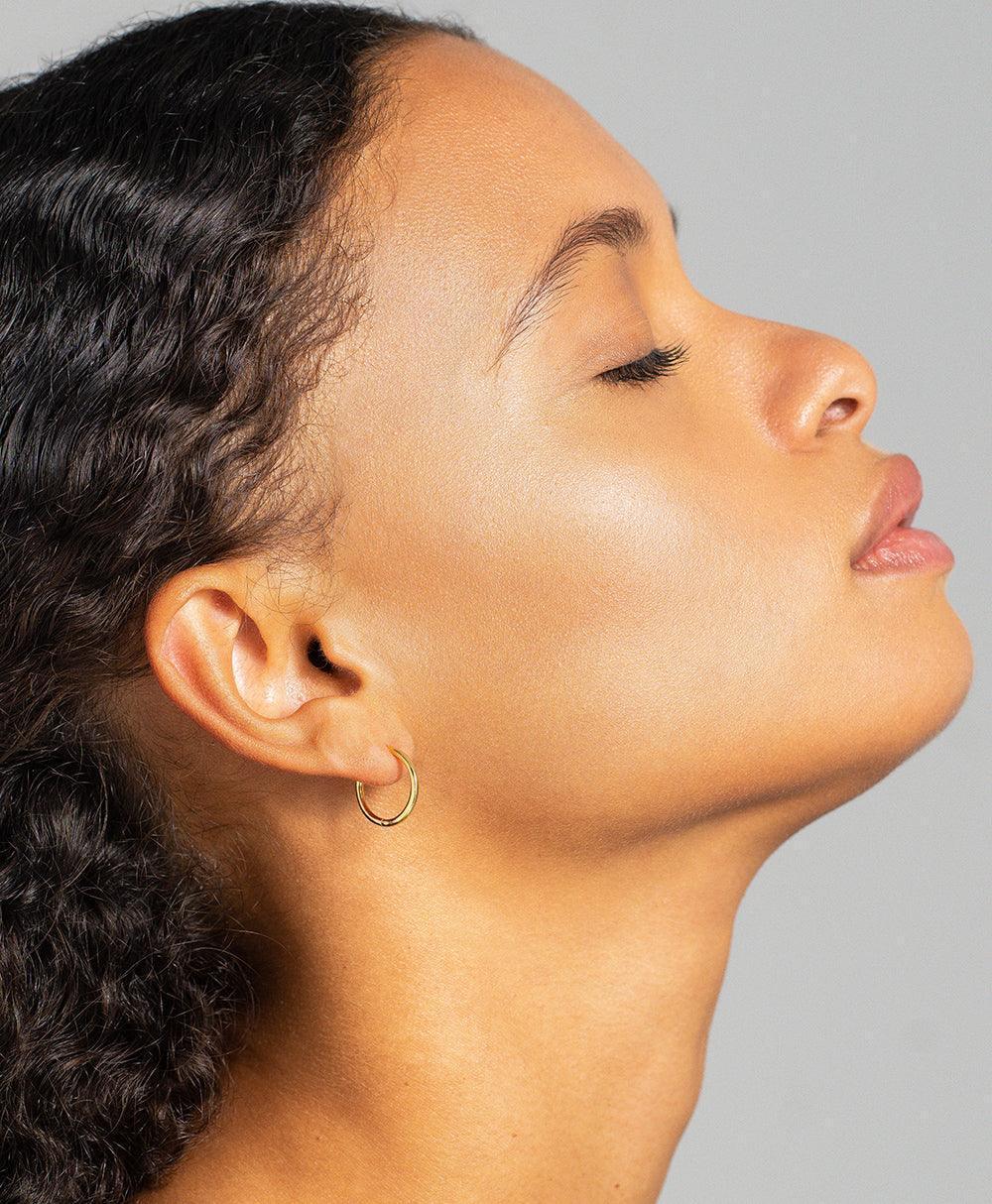  Aya Big Creole 18ct Gold Plated