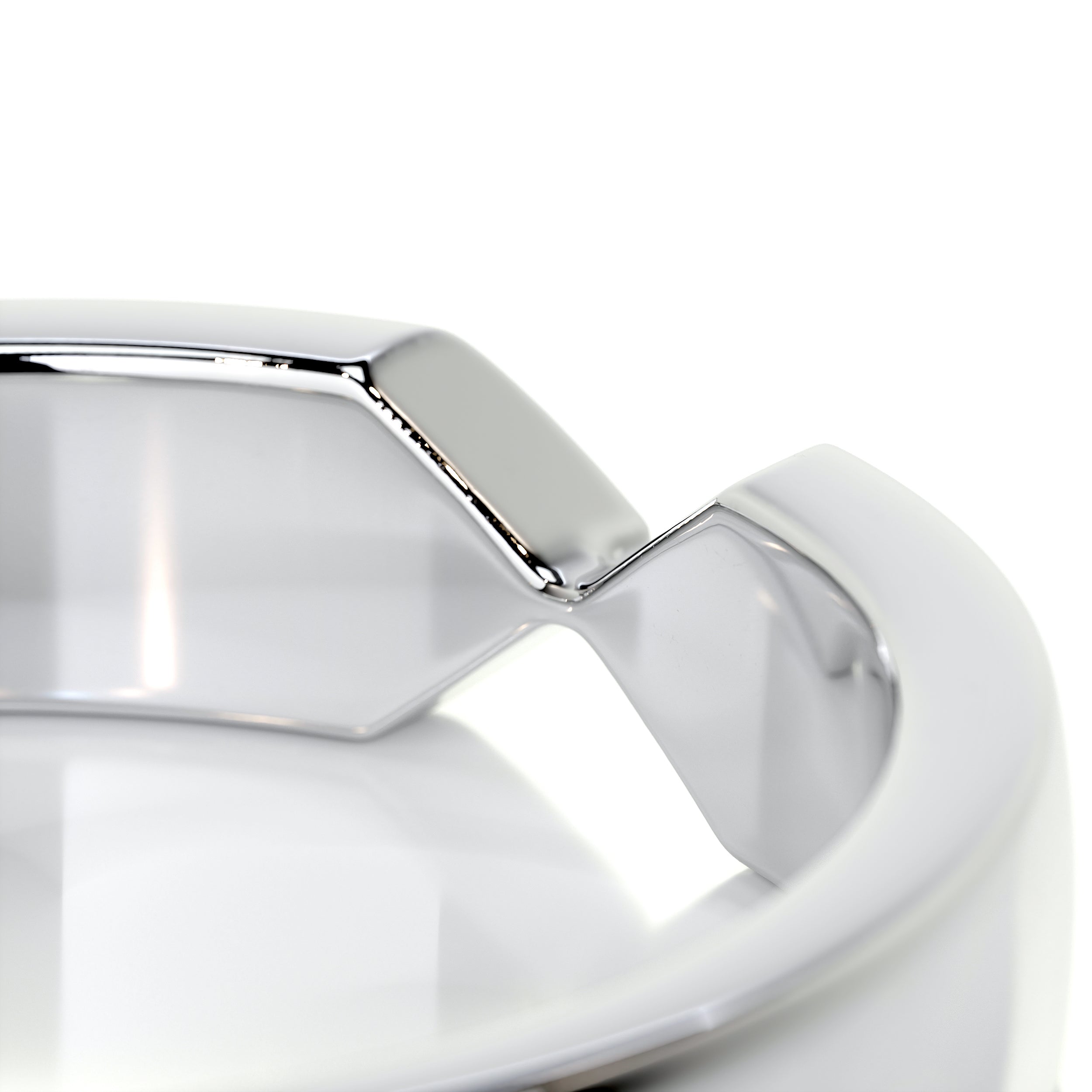 David Men's Wedding Band -18K White Gold、mySite、hinf8tx79