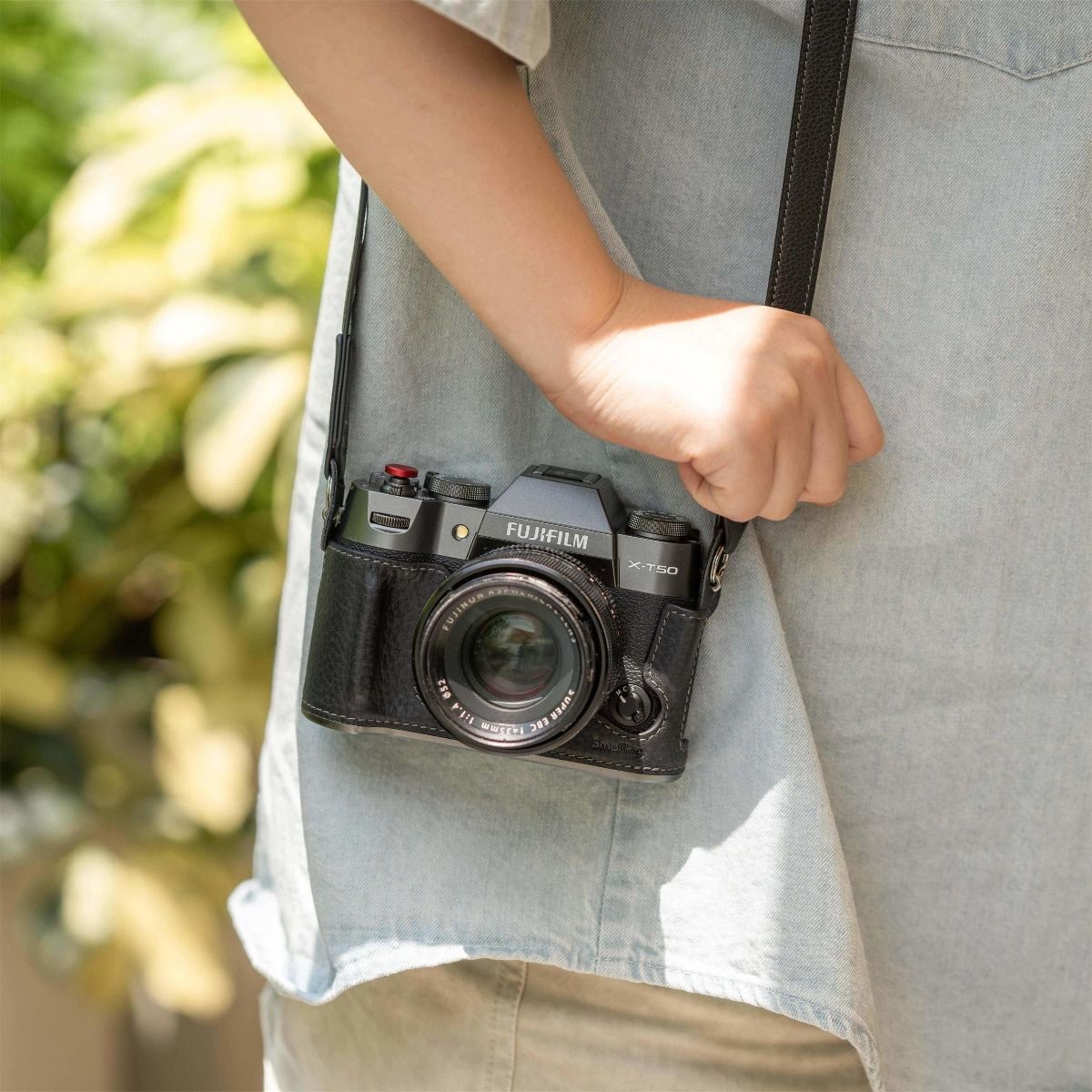 SmallRig Leather Half Case Kit for FUJIFILM X-T50 (Black) 4709、mySite、camillekostekn