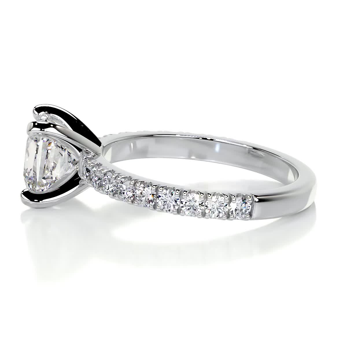 Blair Moissanite & Diamond Ring -14K White Gold、mySite、hinf8tx79