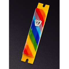 Rainbow Striped Glass Mezuzah by Daryl Cohen、mySite、topwebapps