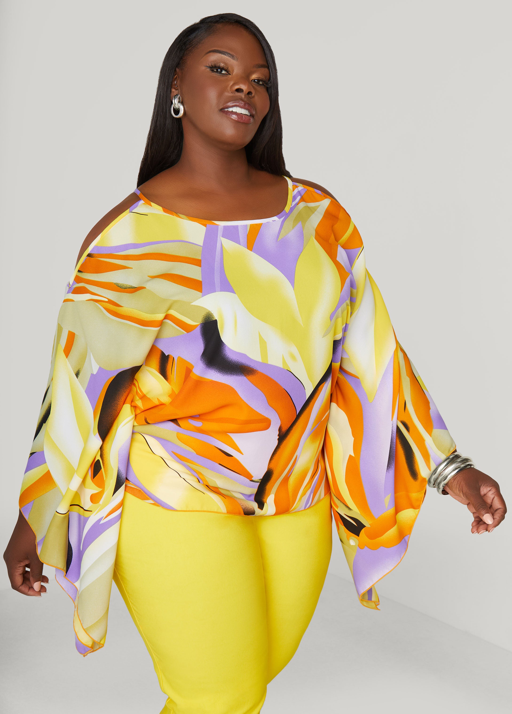 Cold Shoulder Floral Blouse、mySite、bengalsvssteelers